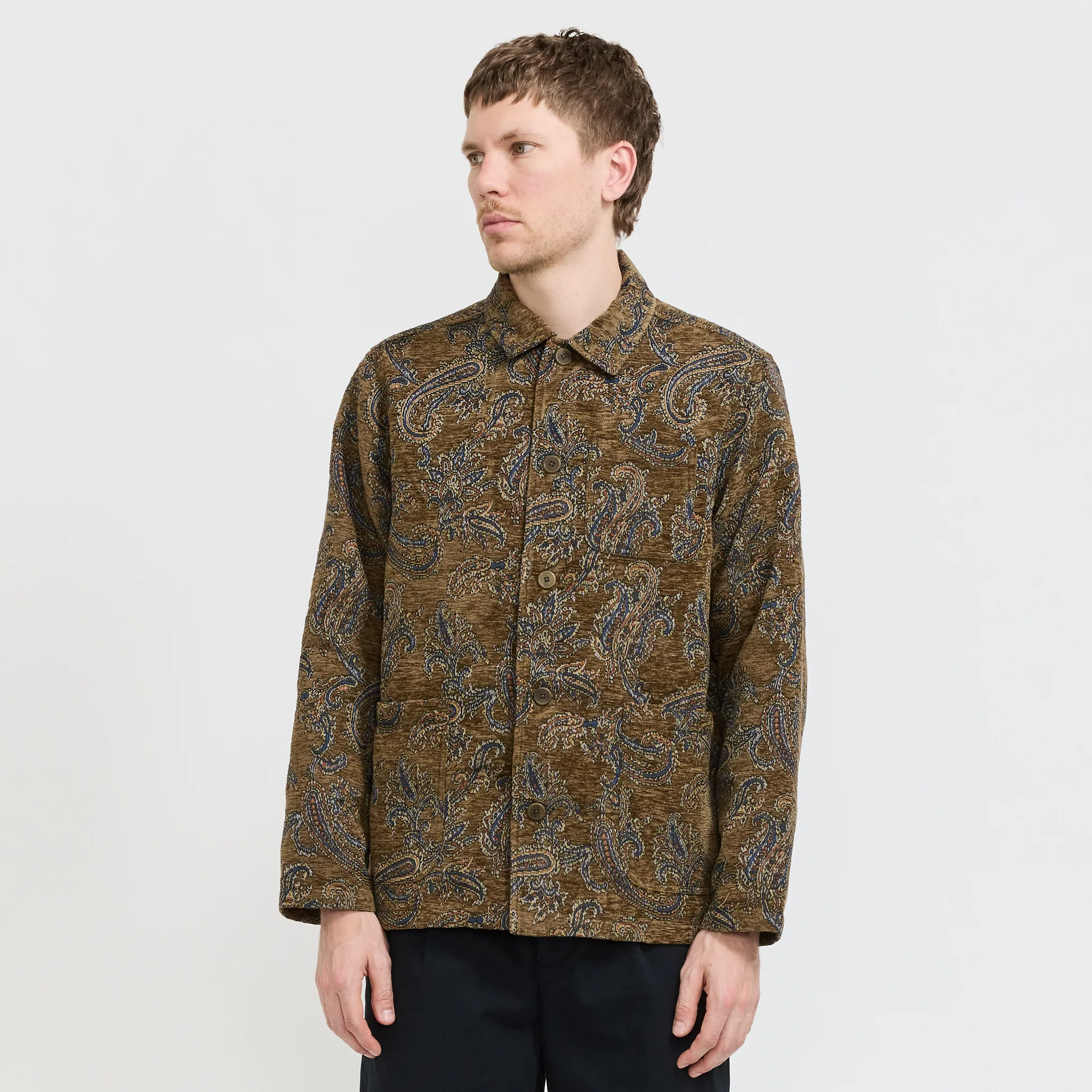 Ormiston Jacket Olive Paisley Jacquard - Image 8