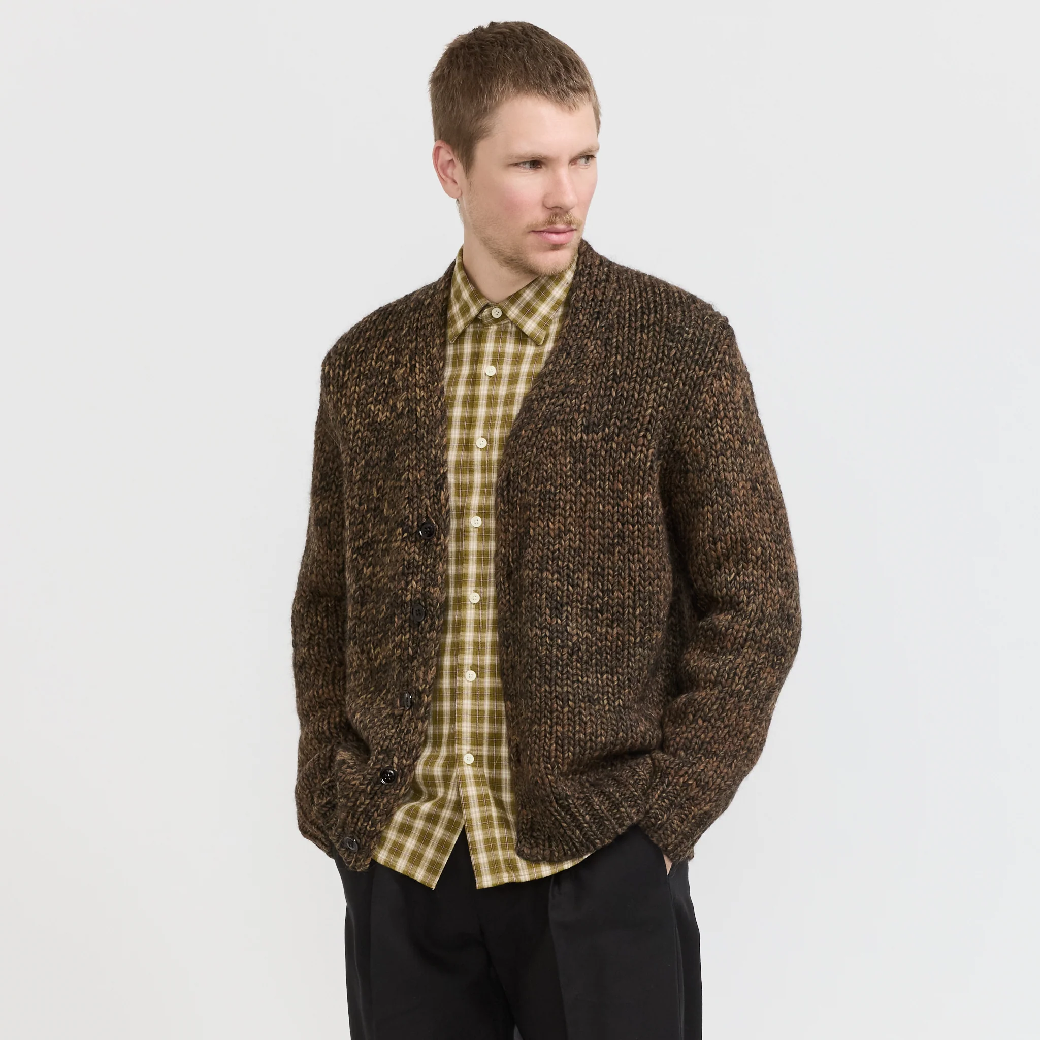 Osky Mouline Cardigan Demitasse