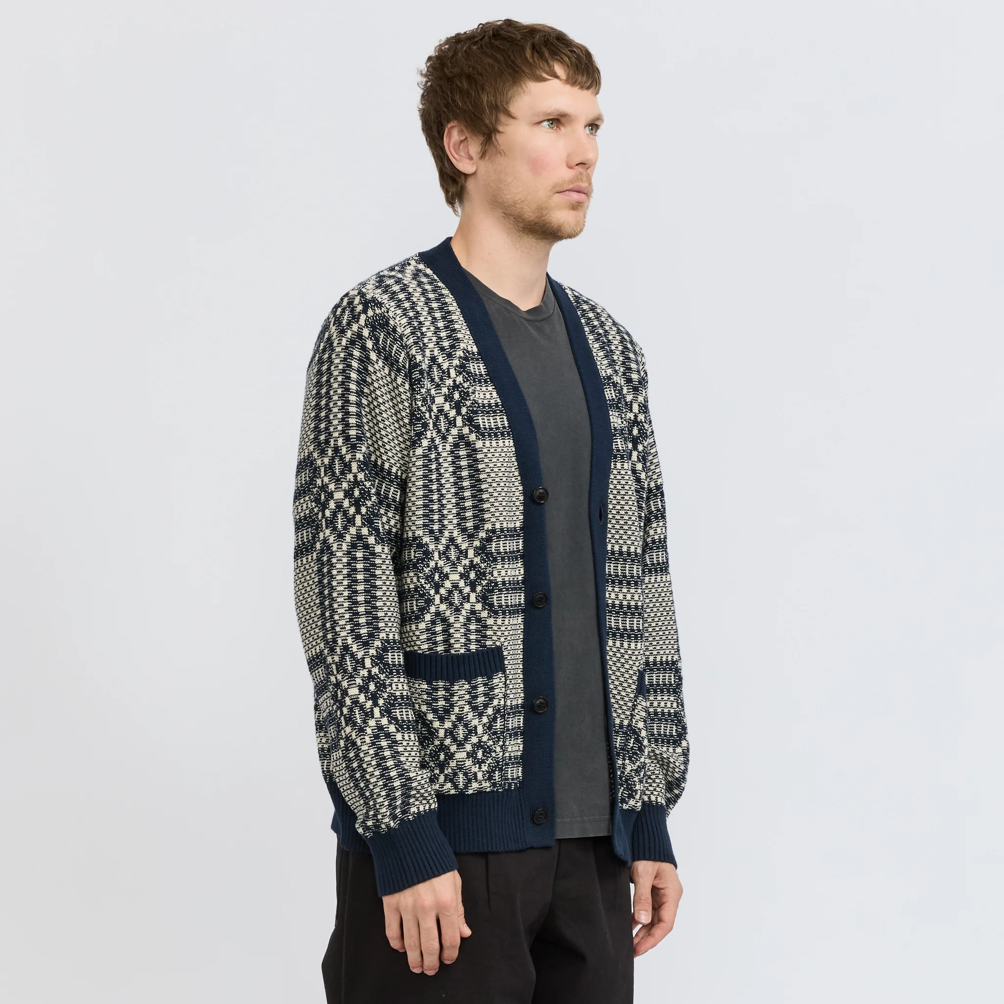 Overshot Cardigan Midnight - Image 3