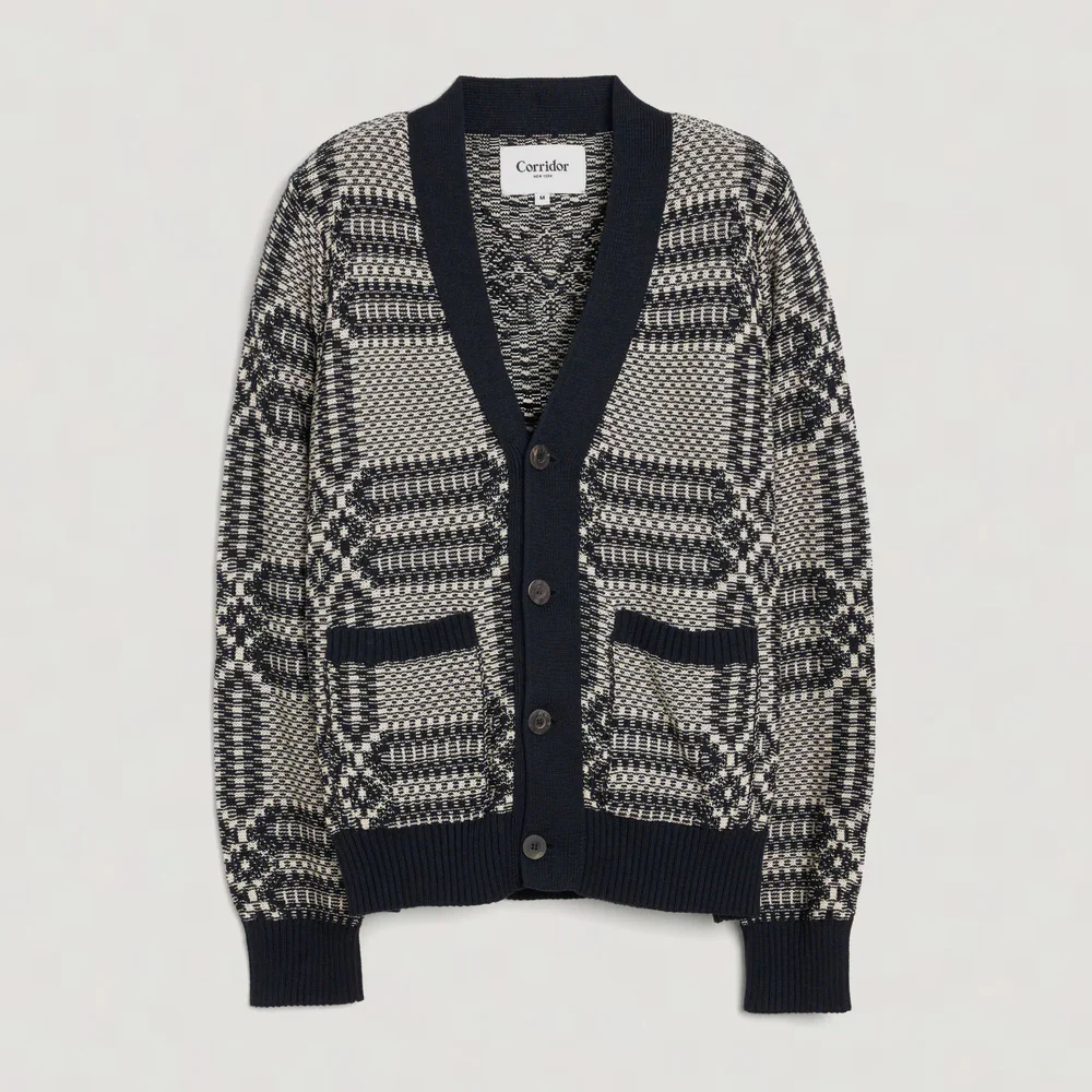 Overshot Cardigan Midnight - Image 8
