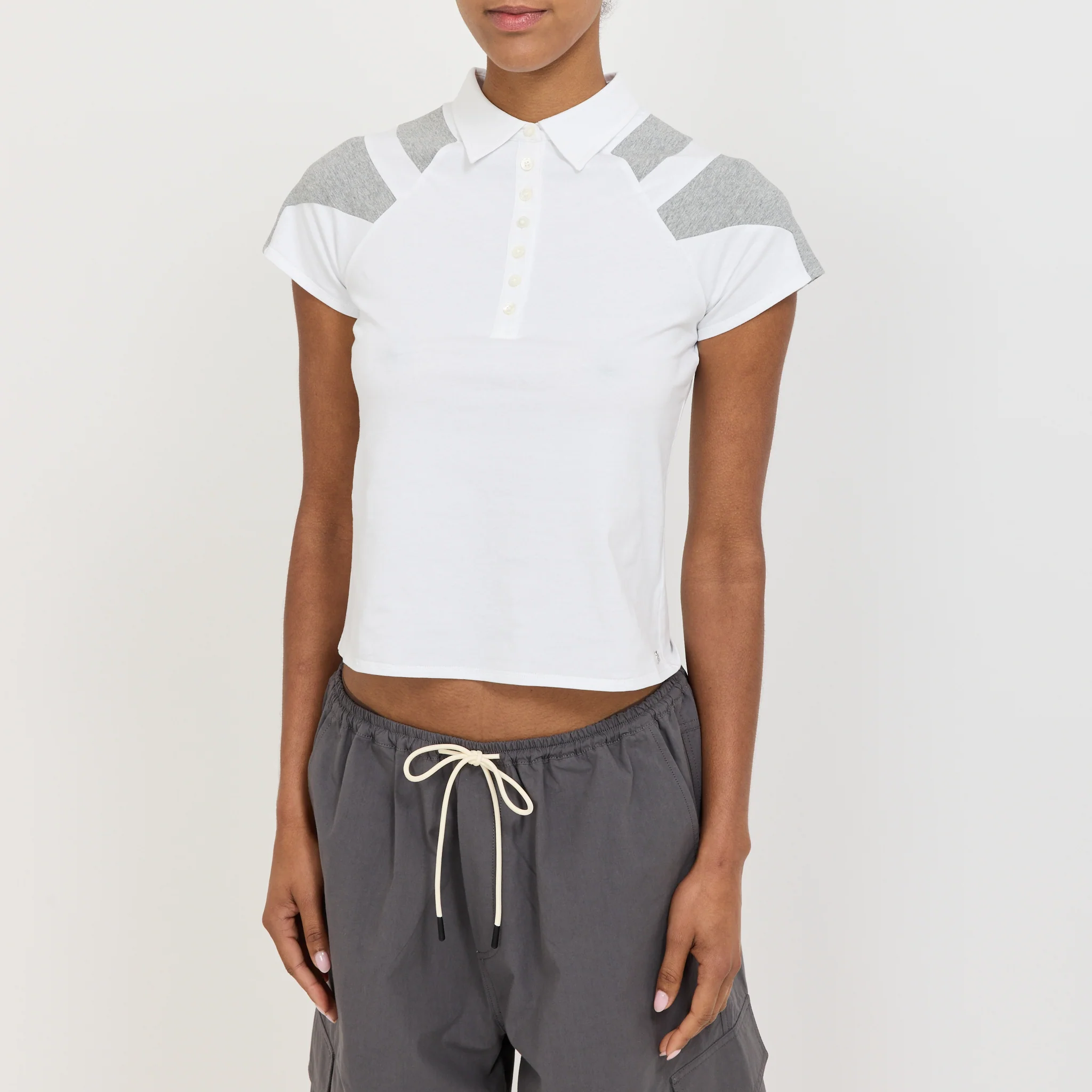 Paige Polo Tee White - Image 5