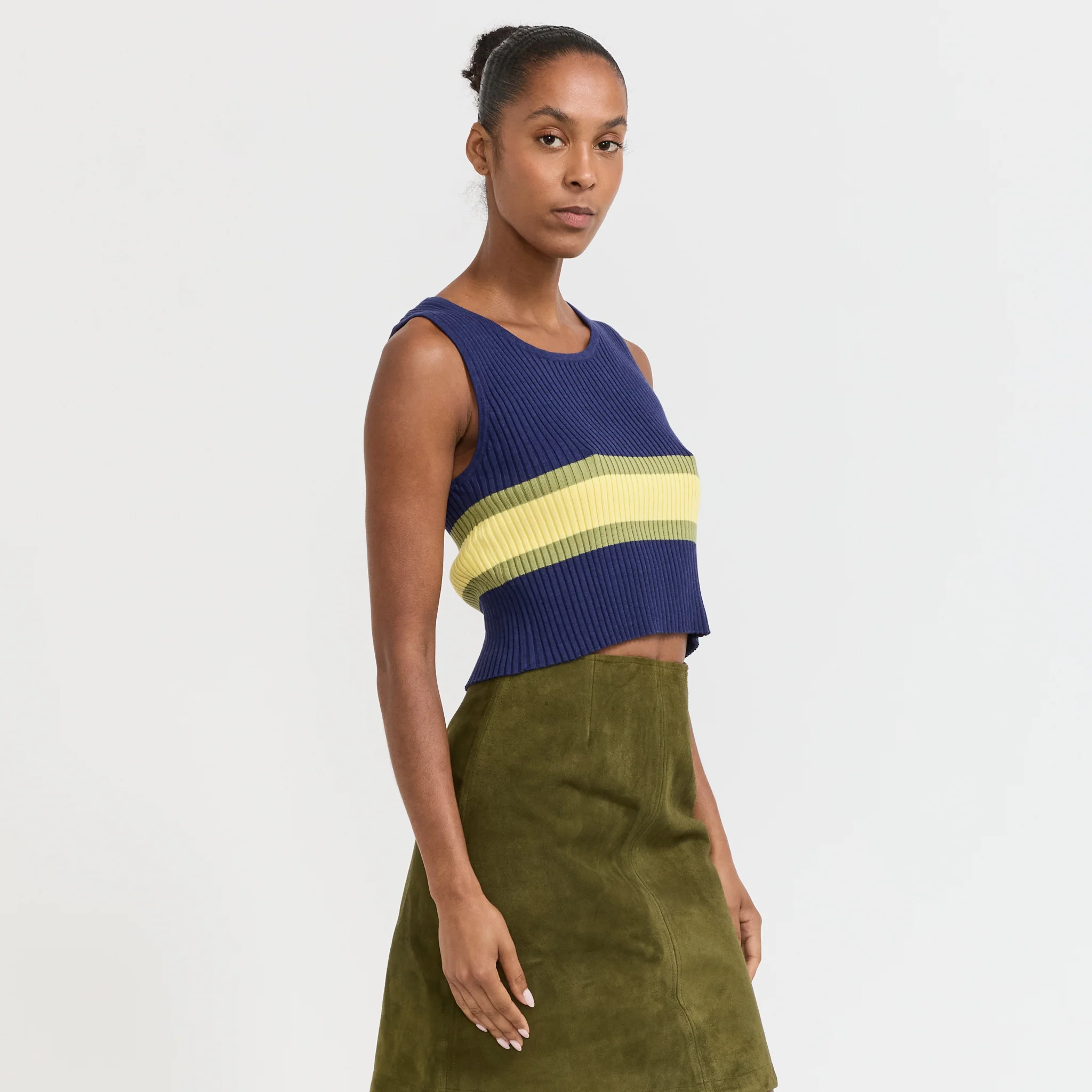Parker Double Up Sweater Navy Stripe - Image 11