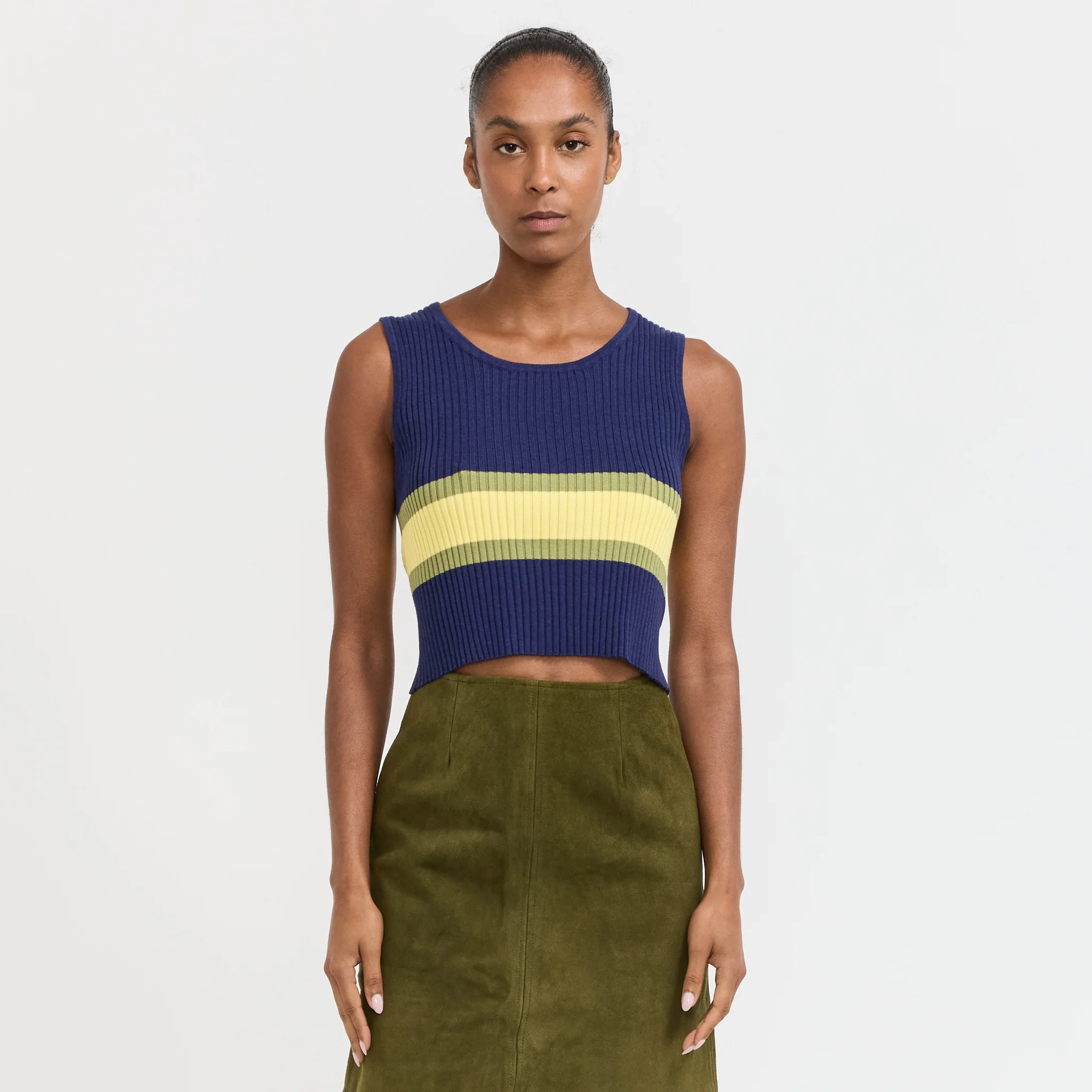 Parker Double Up Sweater Navy Stripe - Image 8