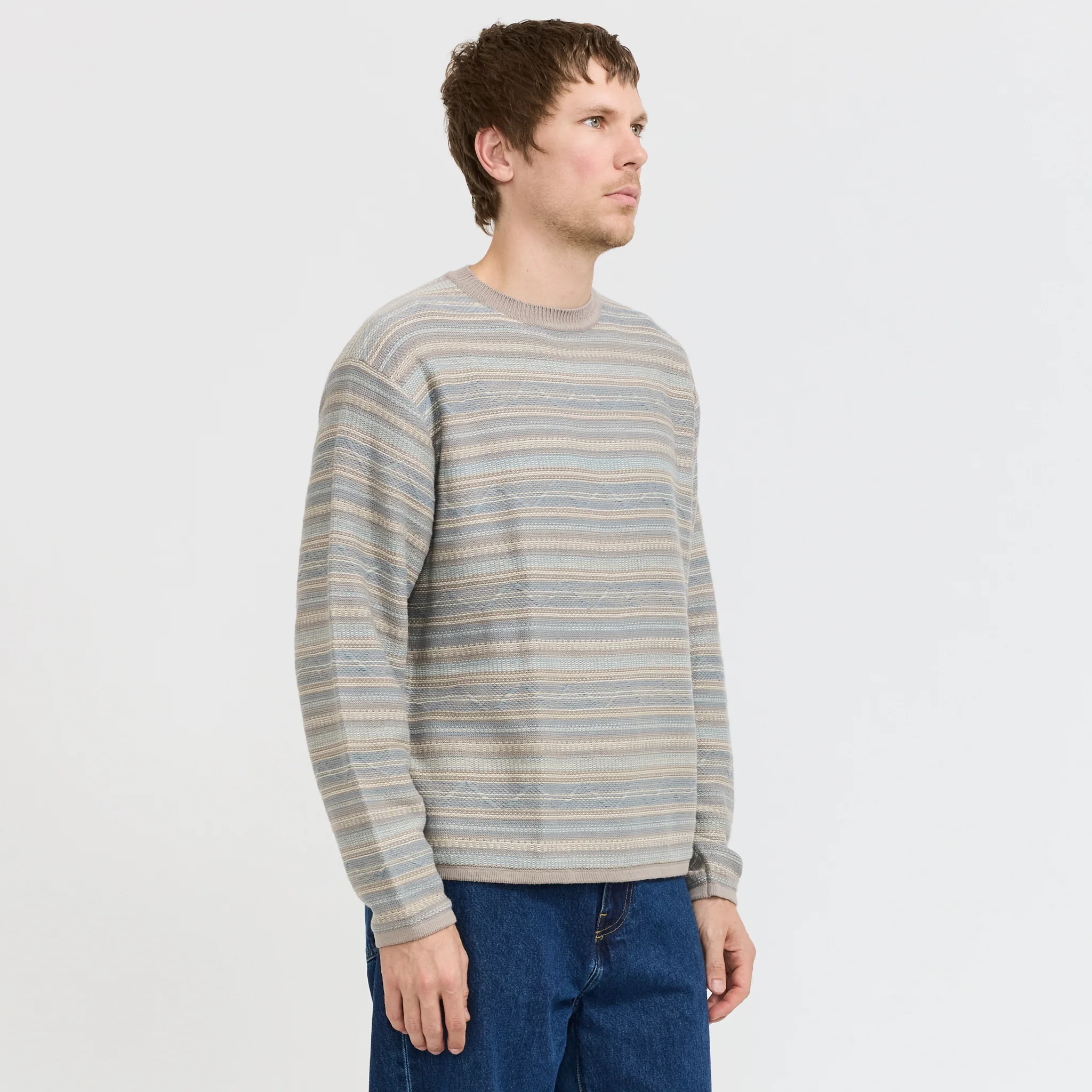 Pattern Knit Crew Slate - Image 3