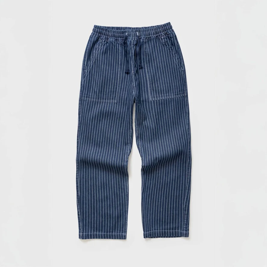 Pinstripe Chef Denim Pants Indigo