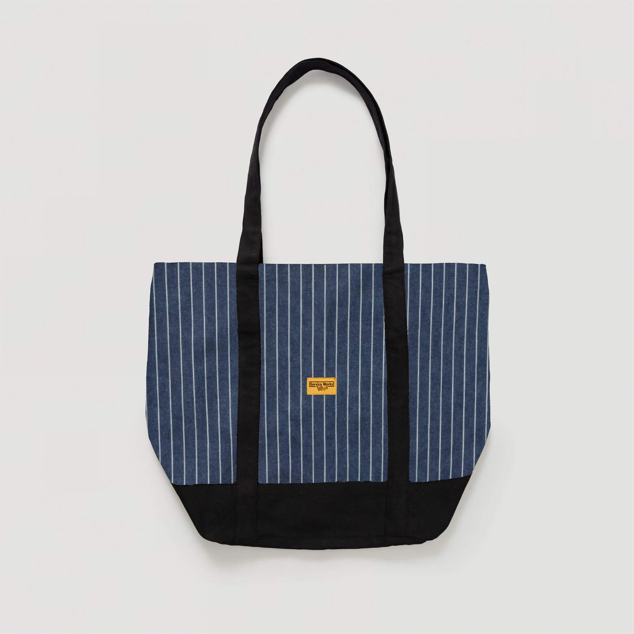 Pinstripe Denim Tote Indigo