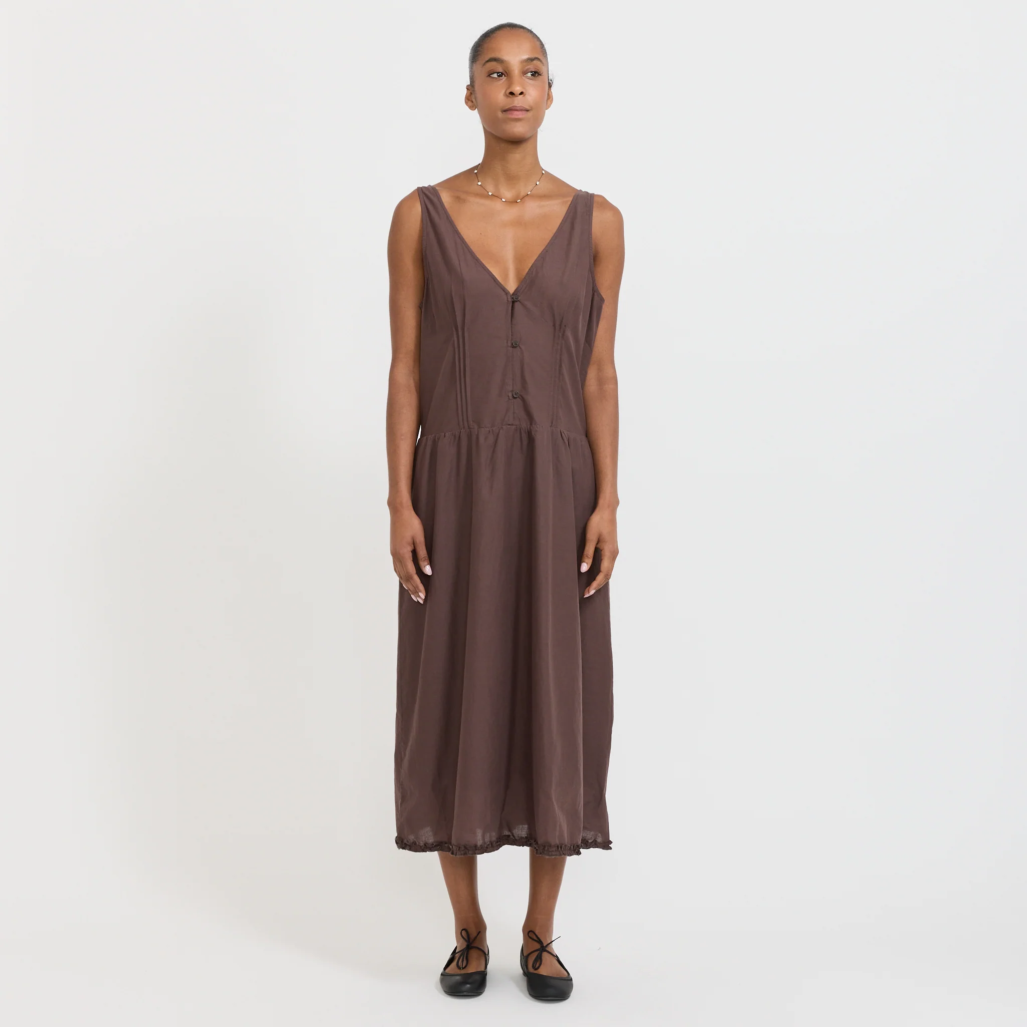 Pintuck Dress Raisin - Image 5