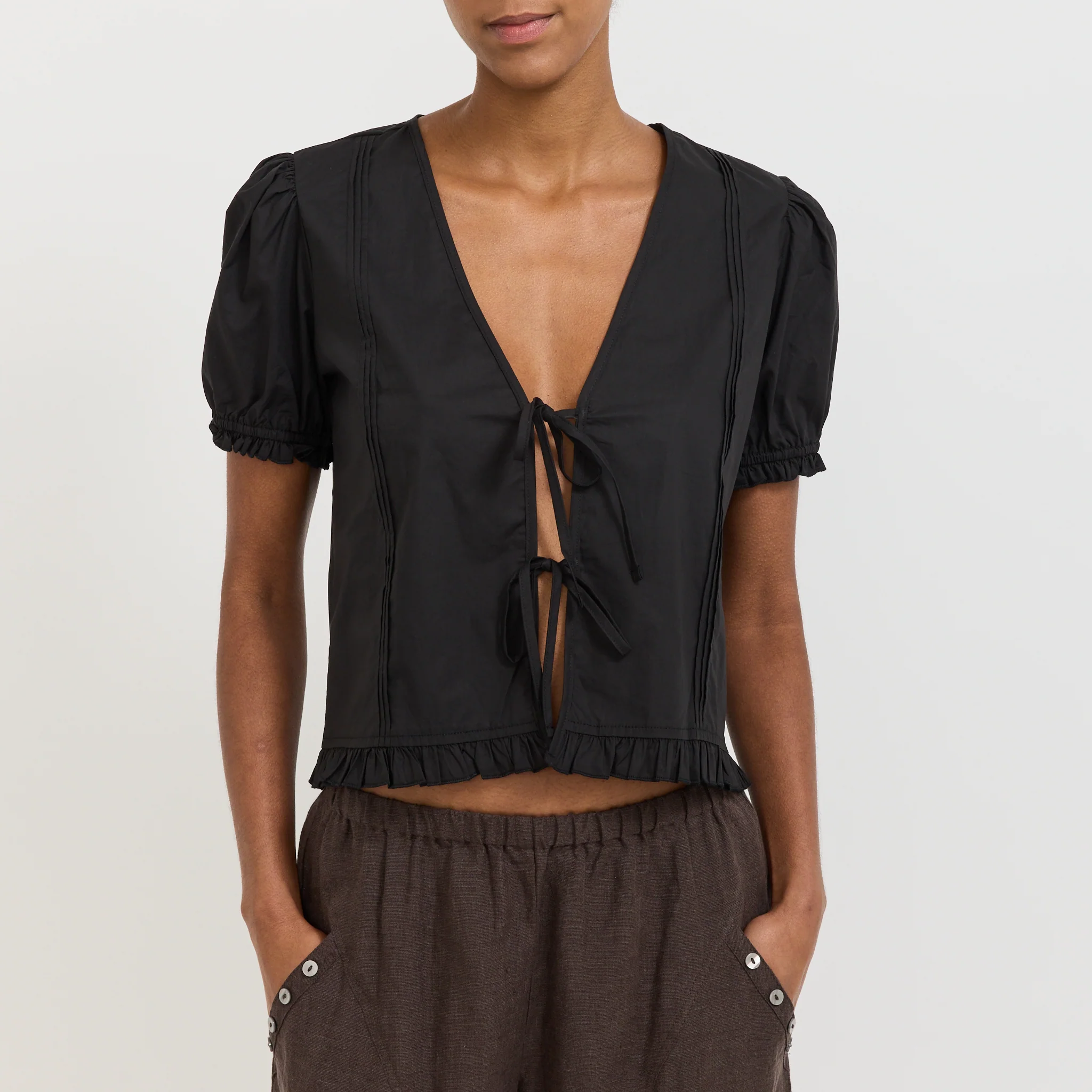 Pintuck Top Black - Image 5