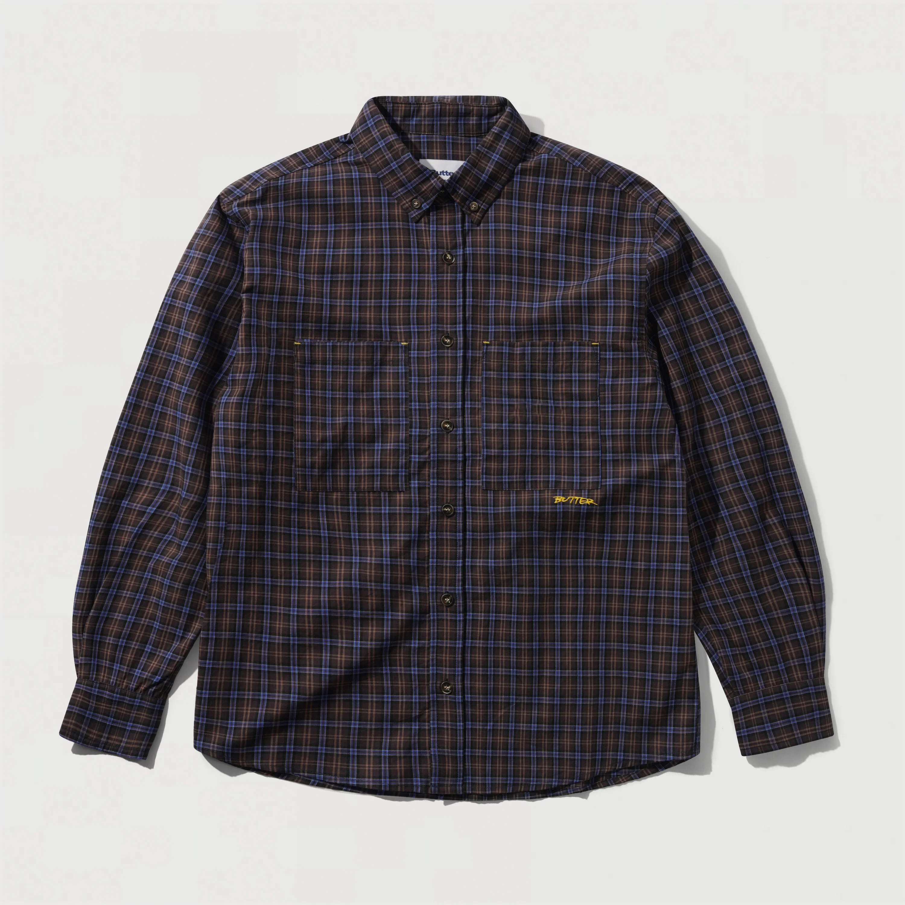 Plaid Shirt Brown/Cobalt