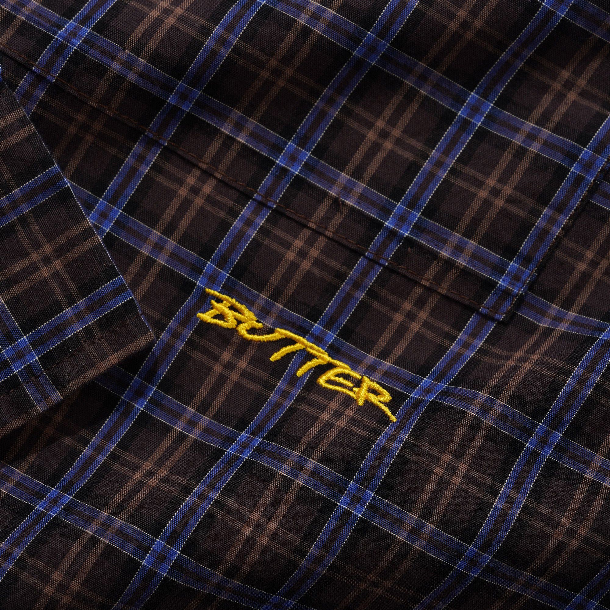 Plaid Shirt Brown/Cobalt - Image 2