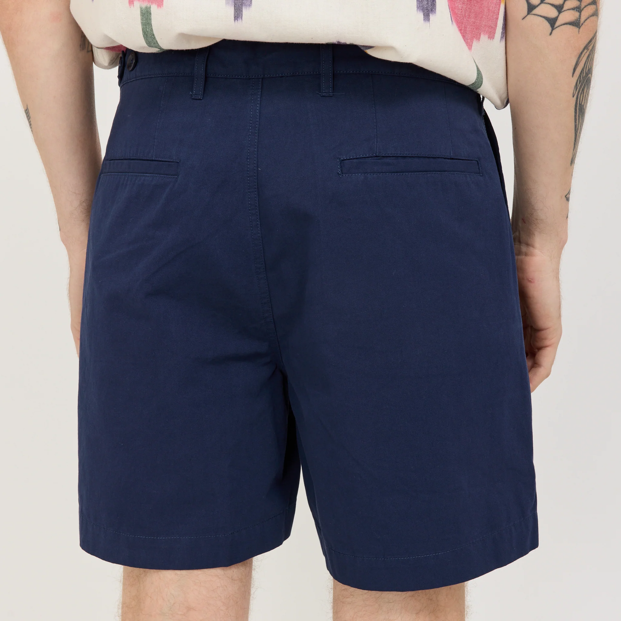 Pleat Short Navy - Image 6