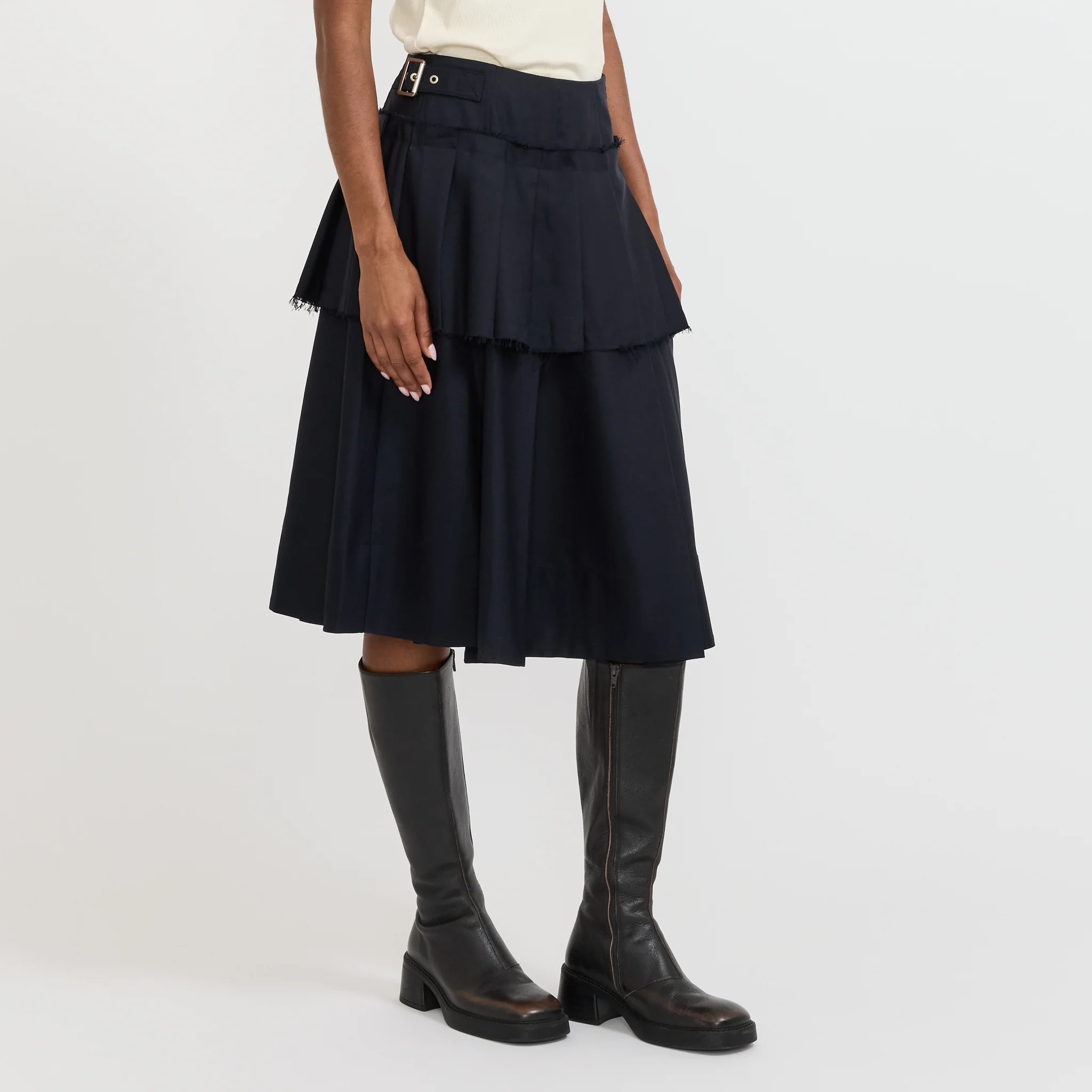 Pleated Skirt Midnight Blue - Image 3