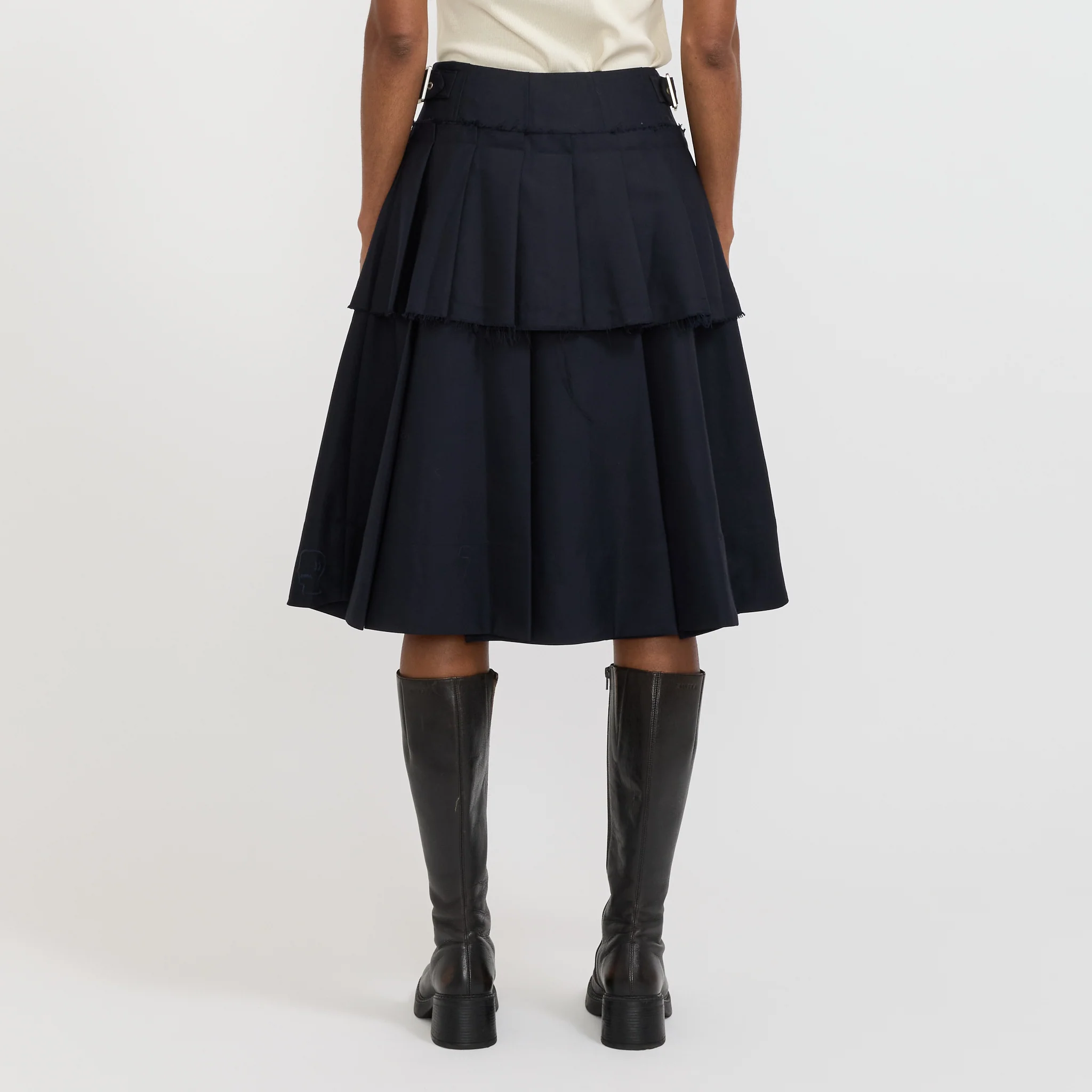 Pleated Skirt Midnight Blue - Image 4