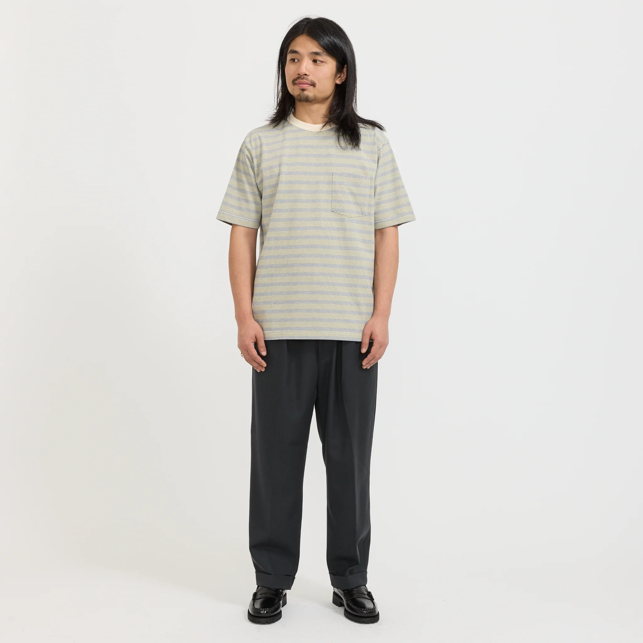Pocket Tee Pin Stripe Off White - Image 2