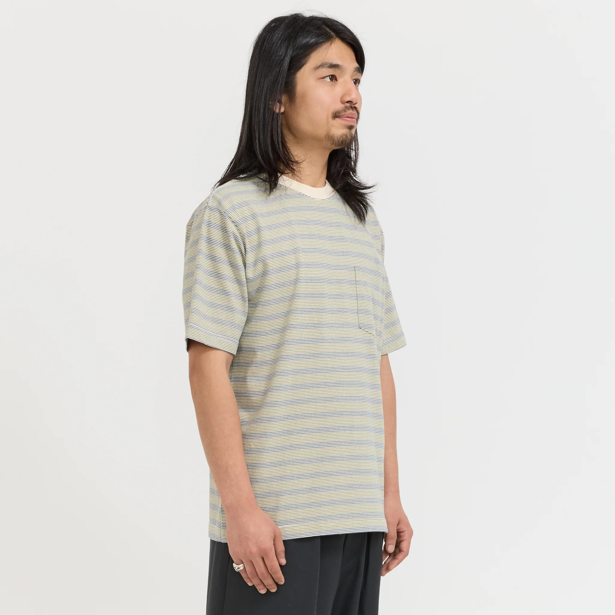 Pocket Tee Pin Stripe Off White - Image 3