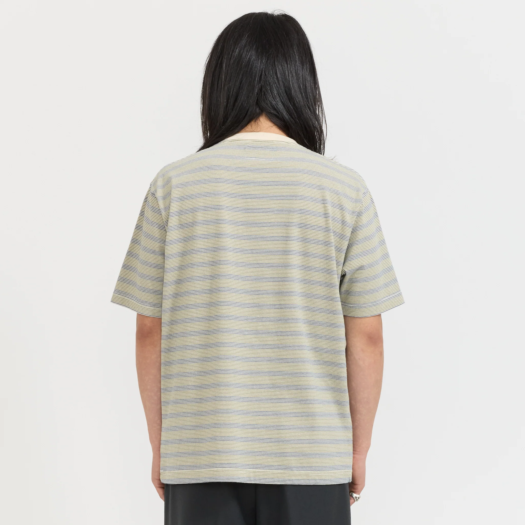 Pocket Tee Pin Stripe Off White - Image 4