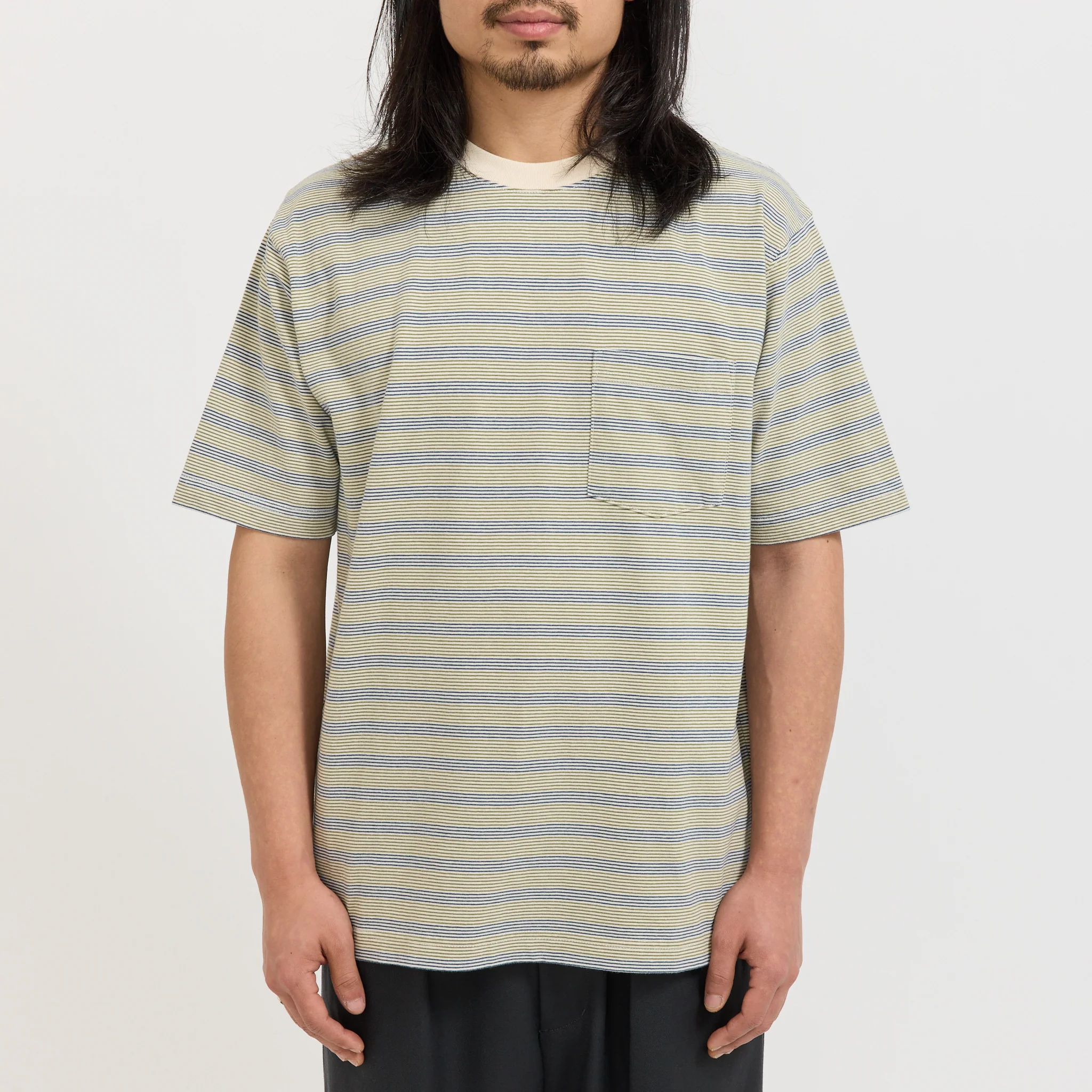 Pocket Tee Pin Stripe Off White - Image 5