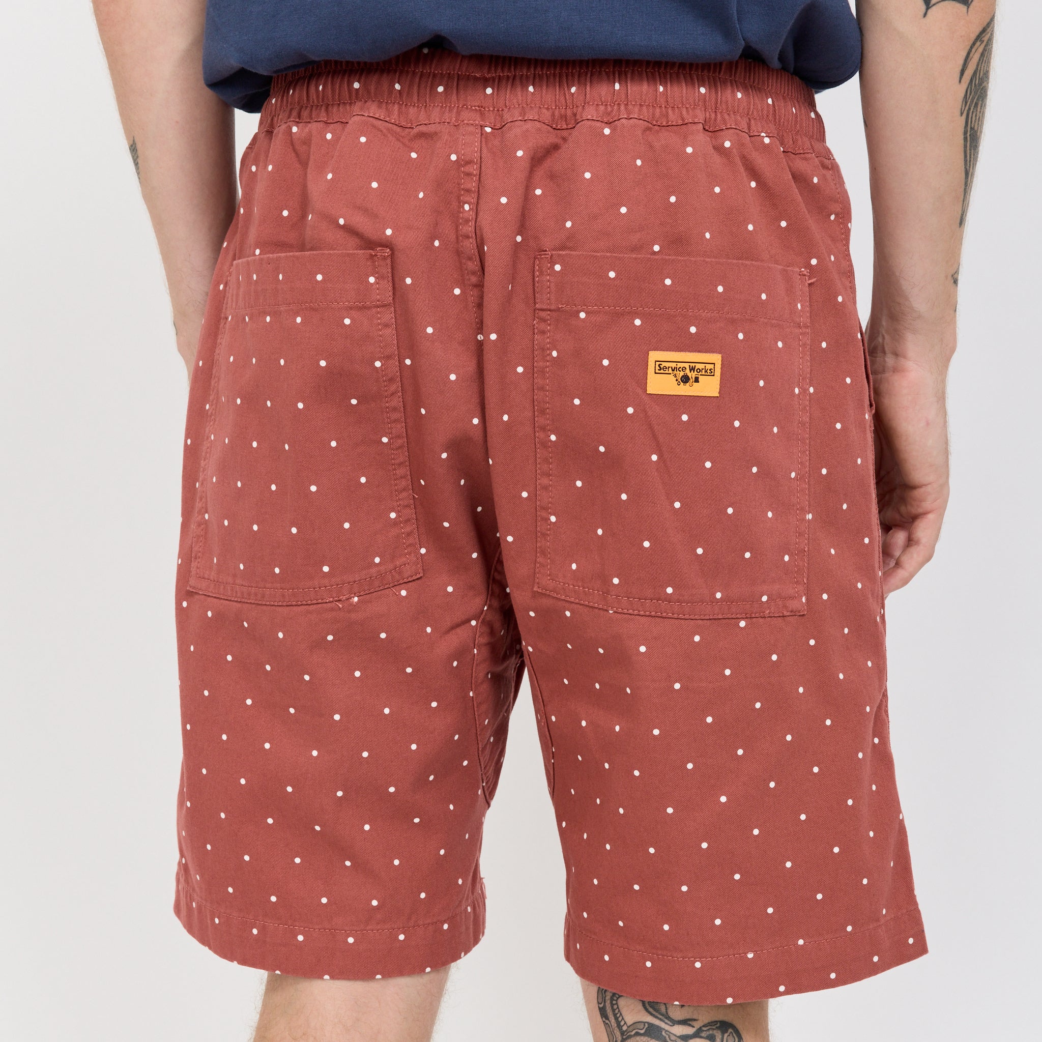 Polka Dot Chef Shorts Clay - Image 6