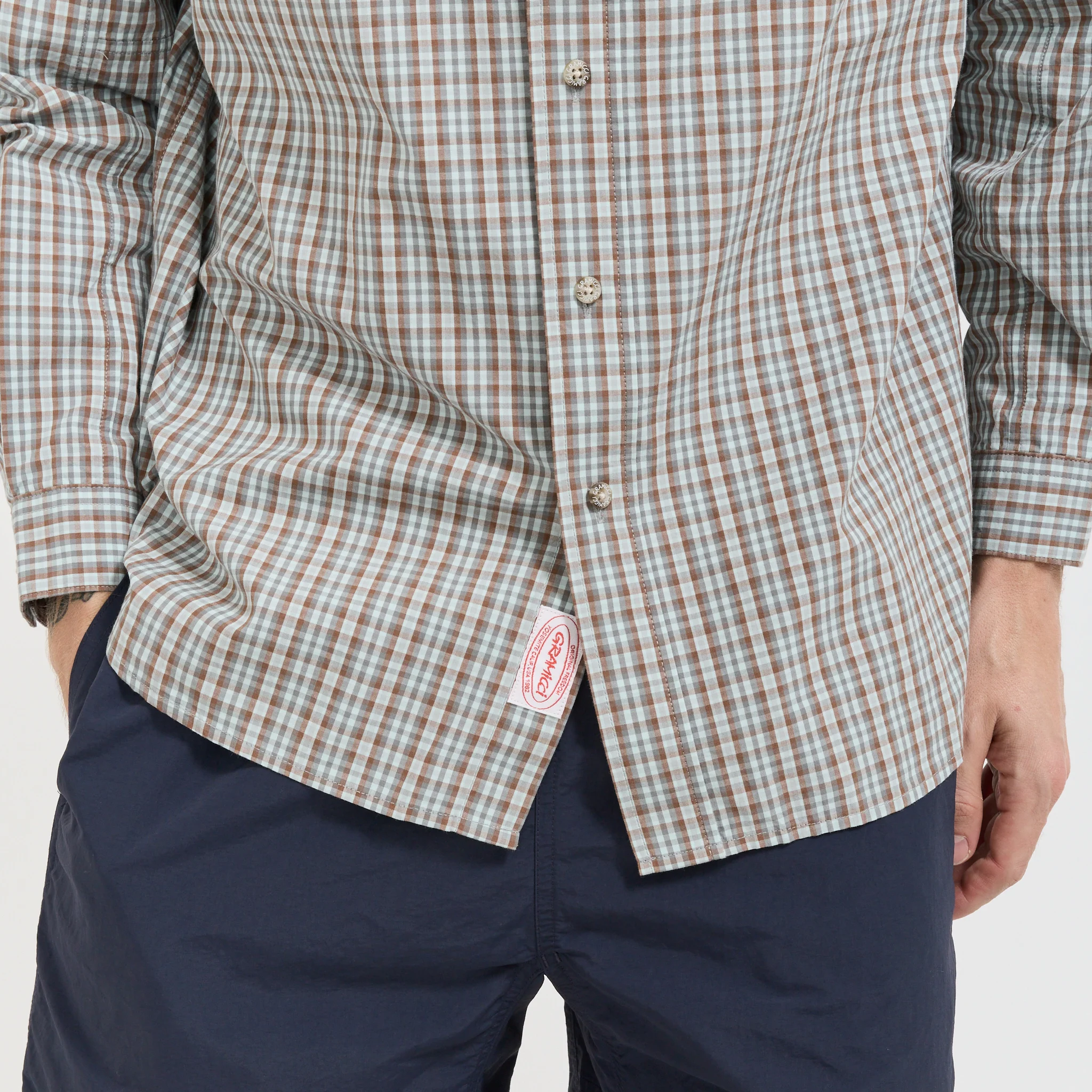 Poplin Millwood Shirt Brown - Image 6