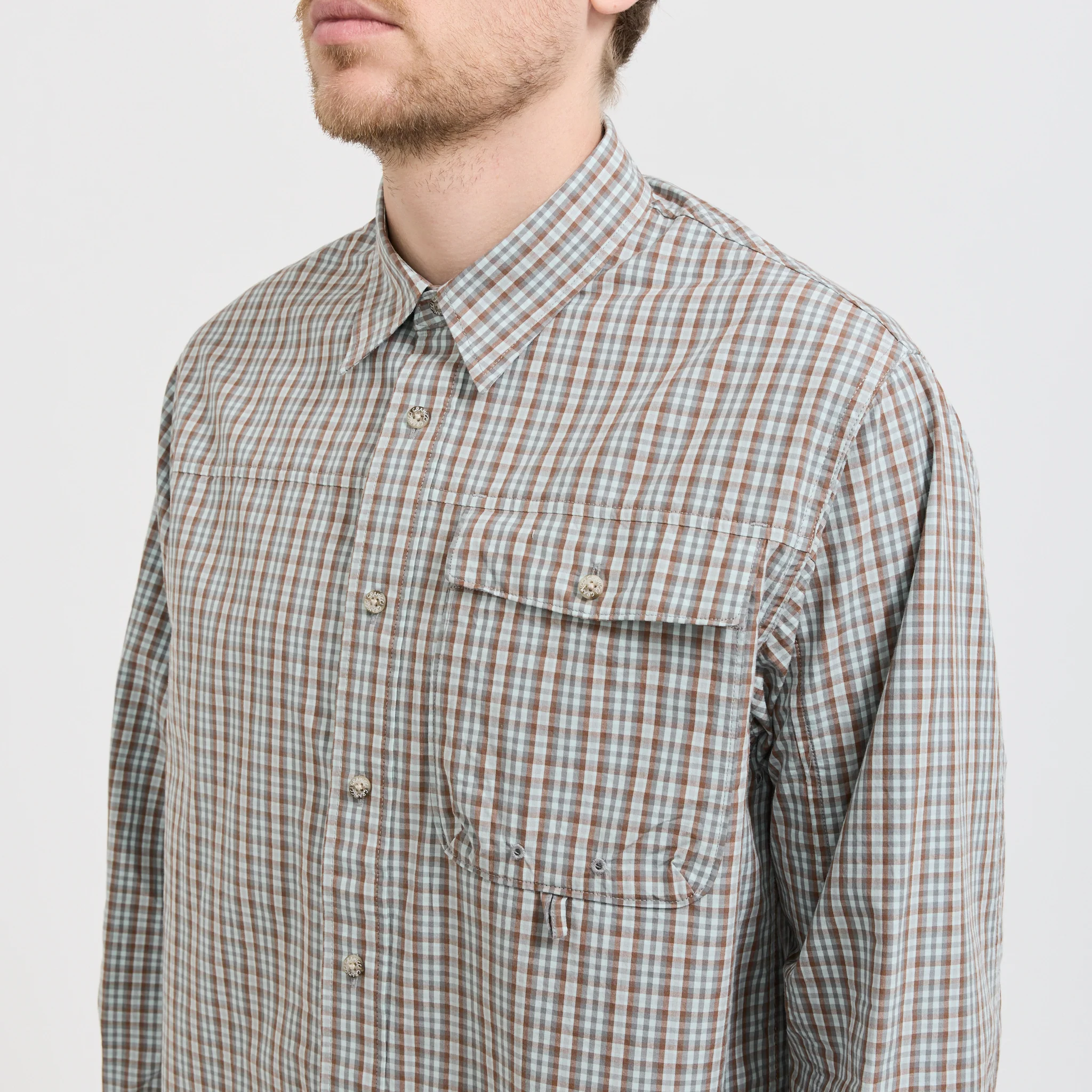 Poplin Millwood Shirt Brown - Image 7