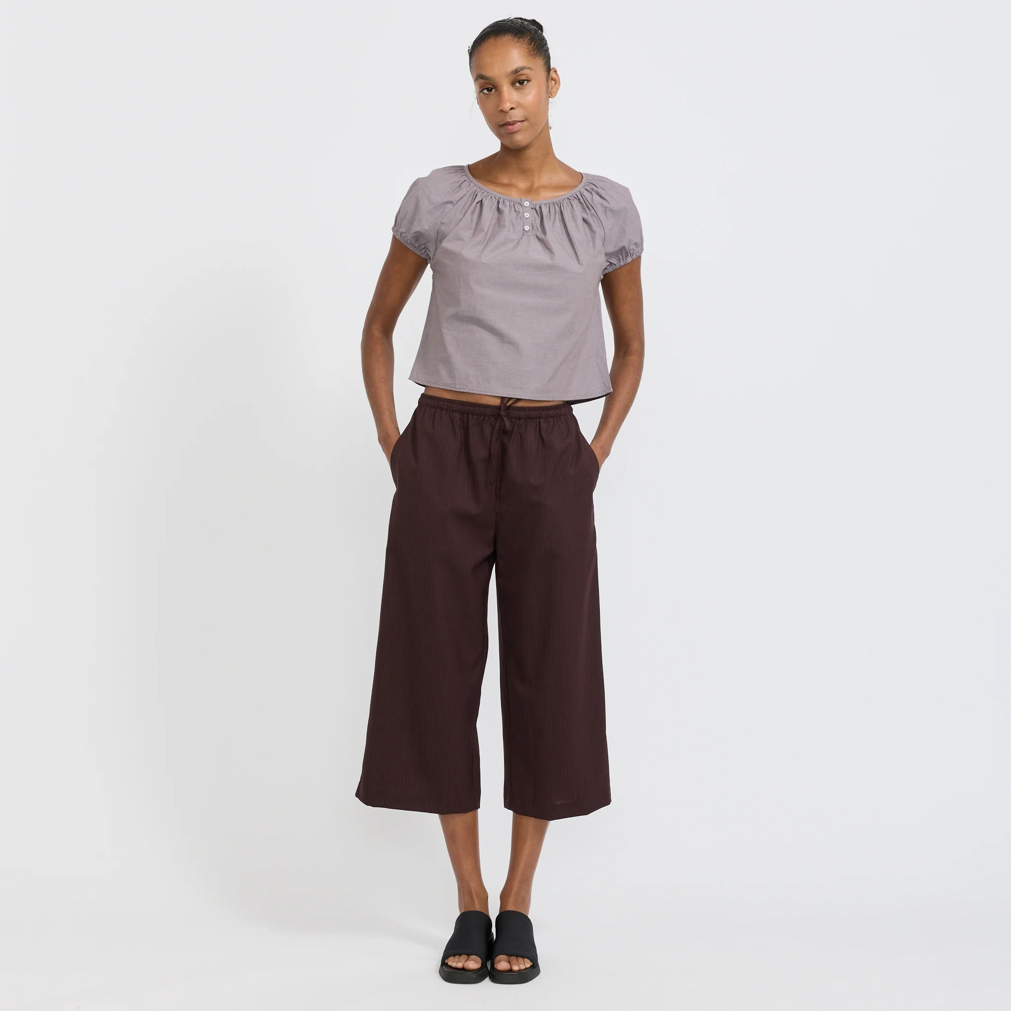 Poplin T-Shirt Currant - Image 2