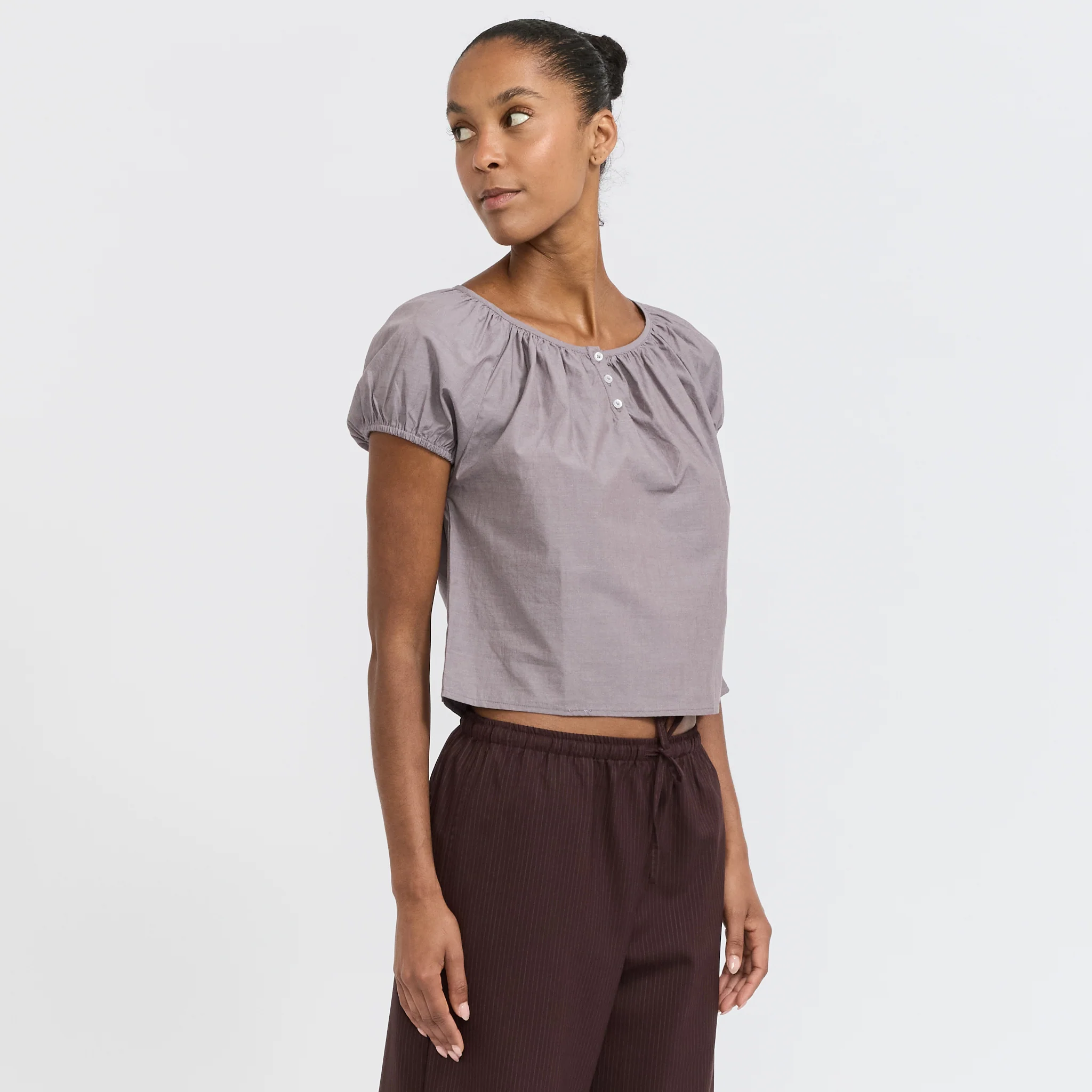Poplin T-Shirt Currant - Image 3
