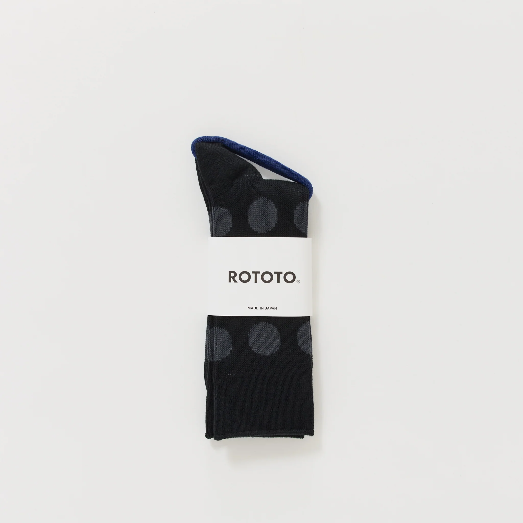 Porthole Dot Socks Black - Image 2