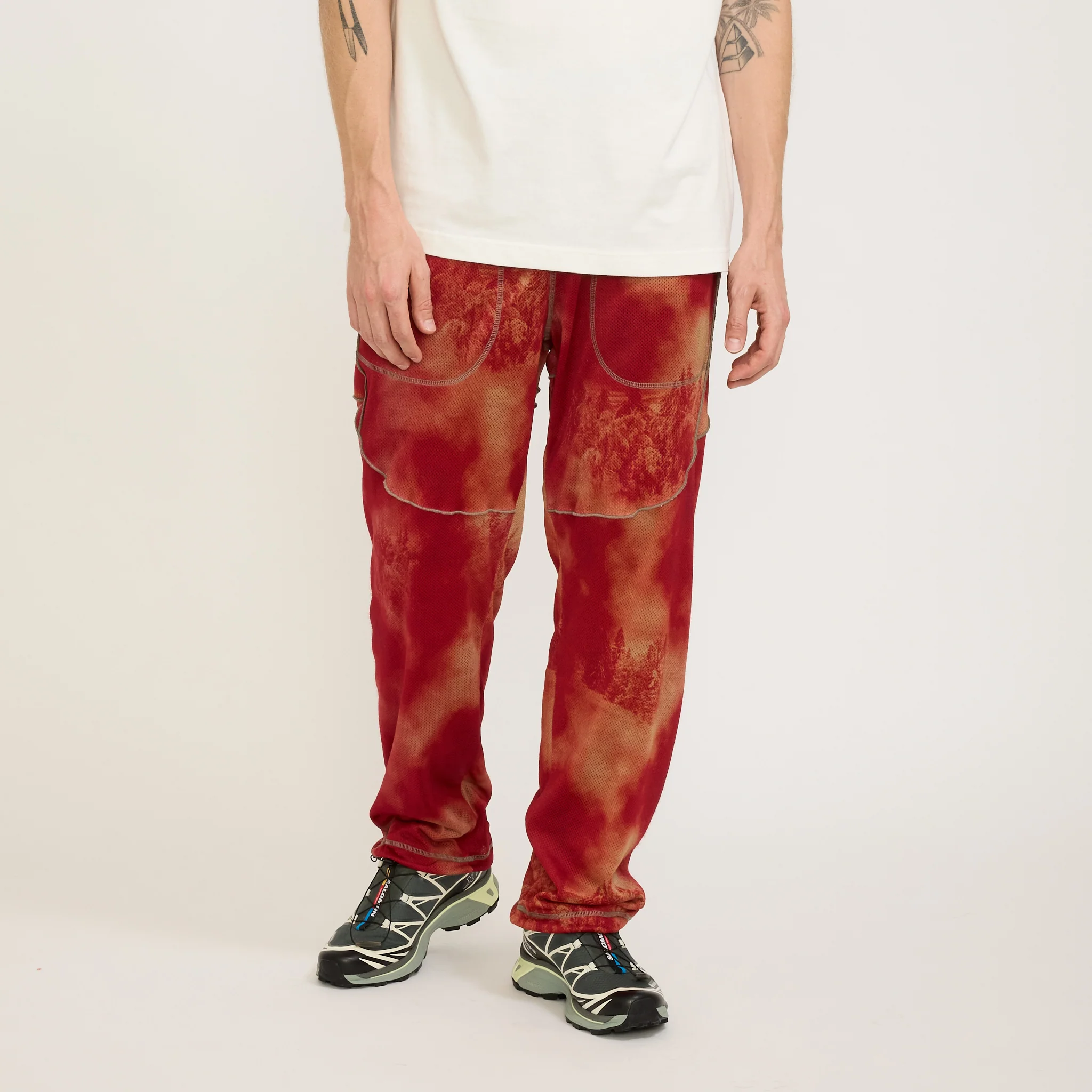 Printed Octa Pants Red