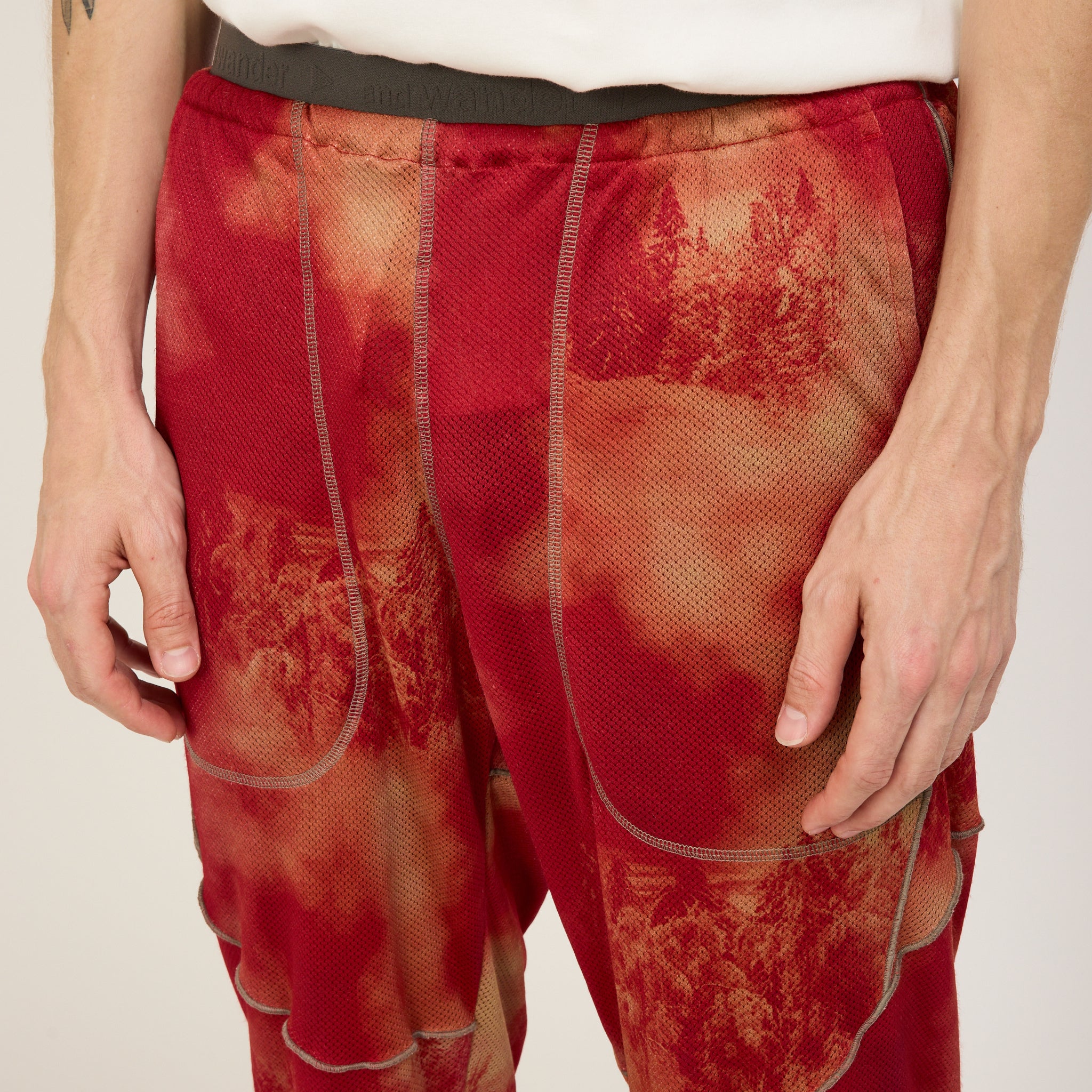 Printed Octa Pants Red - Image 4