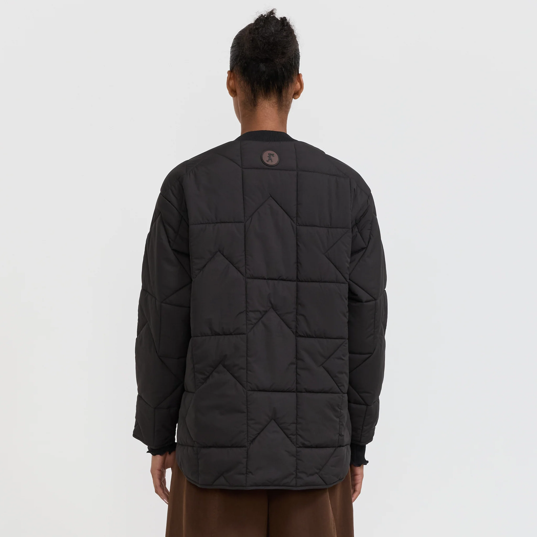 Quilted Monogram Jacket Black/Brown - Image 4