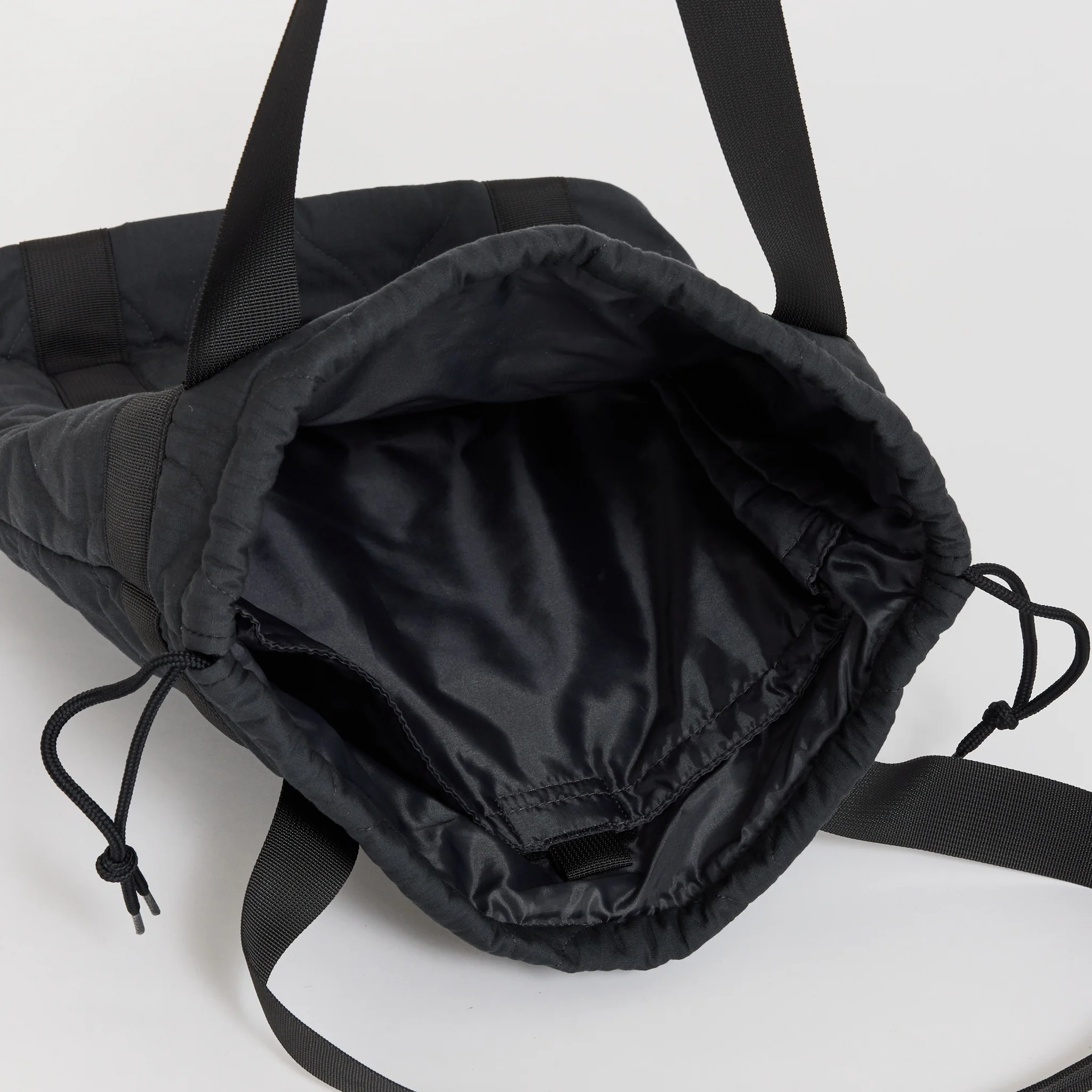 Quilted Ripstop Tote Black - Image 4