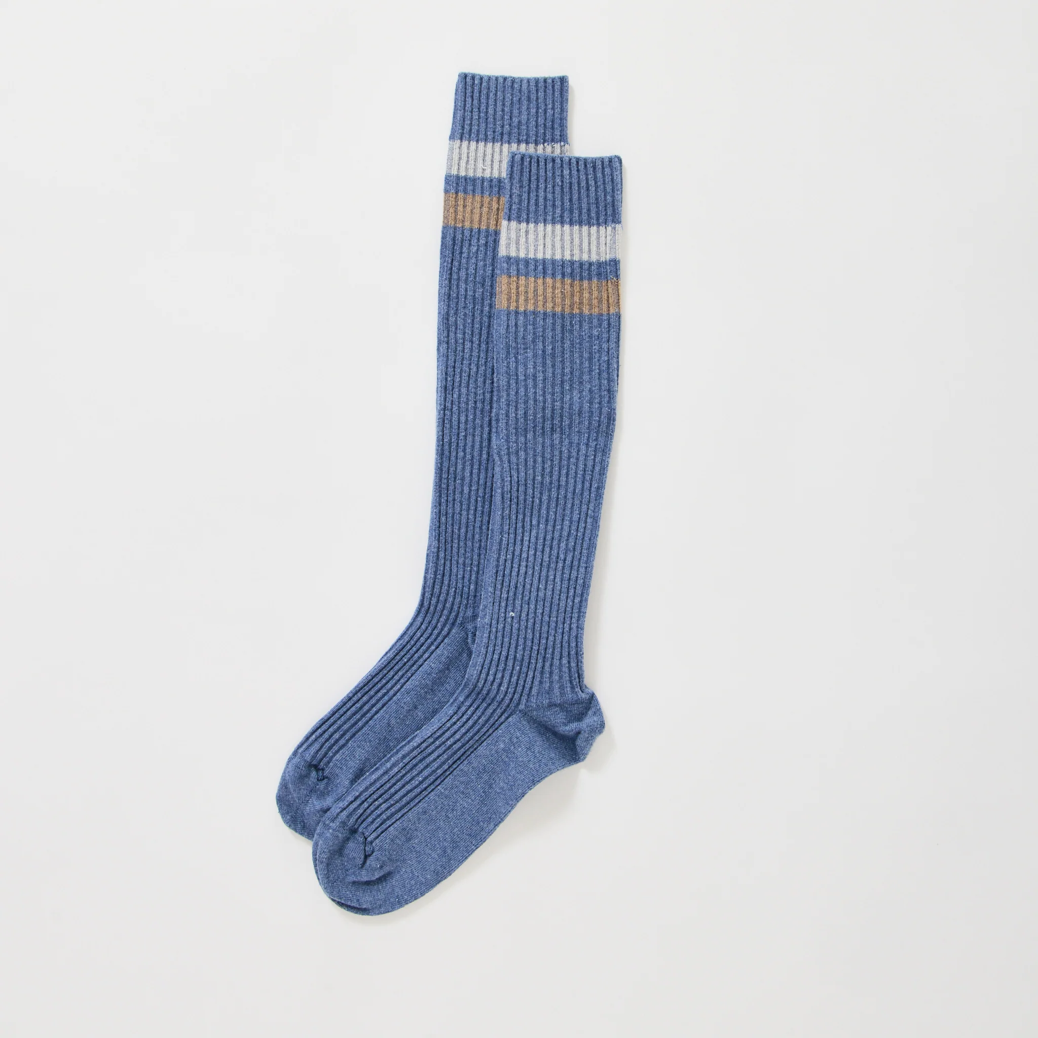 Race Knee Socks Blue Melange