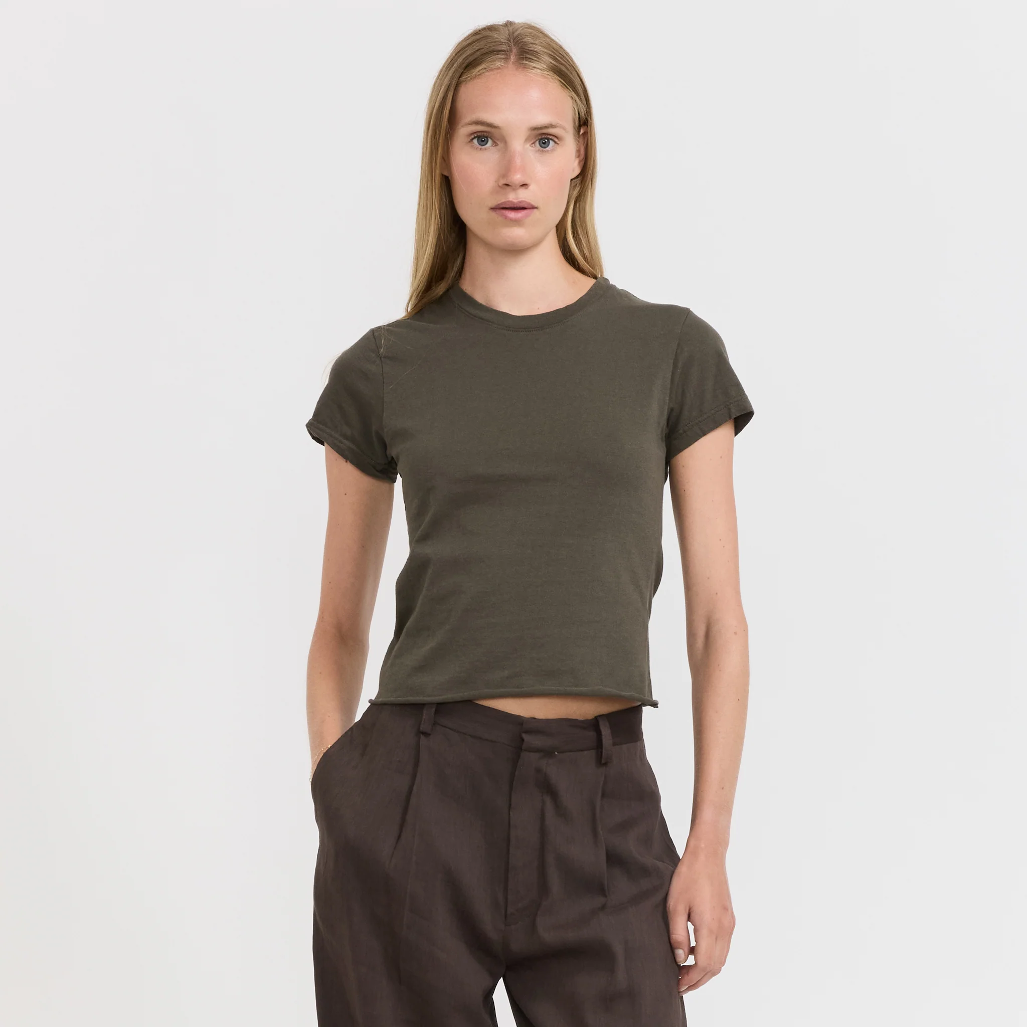 Raw Edge Baby T-Shirt Ash