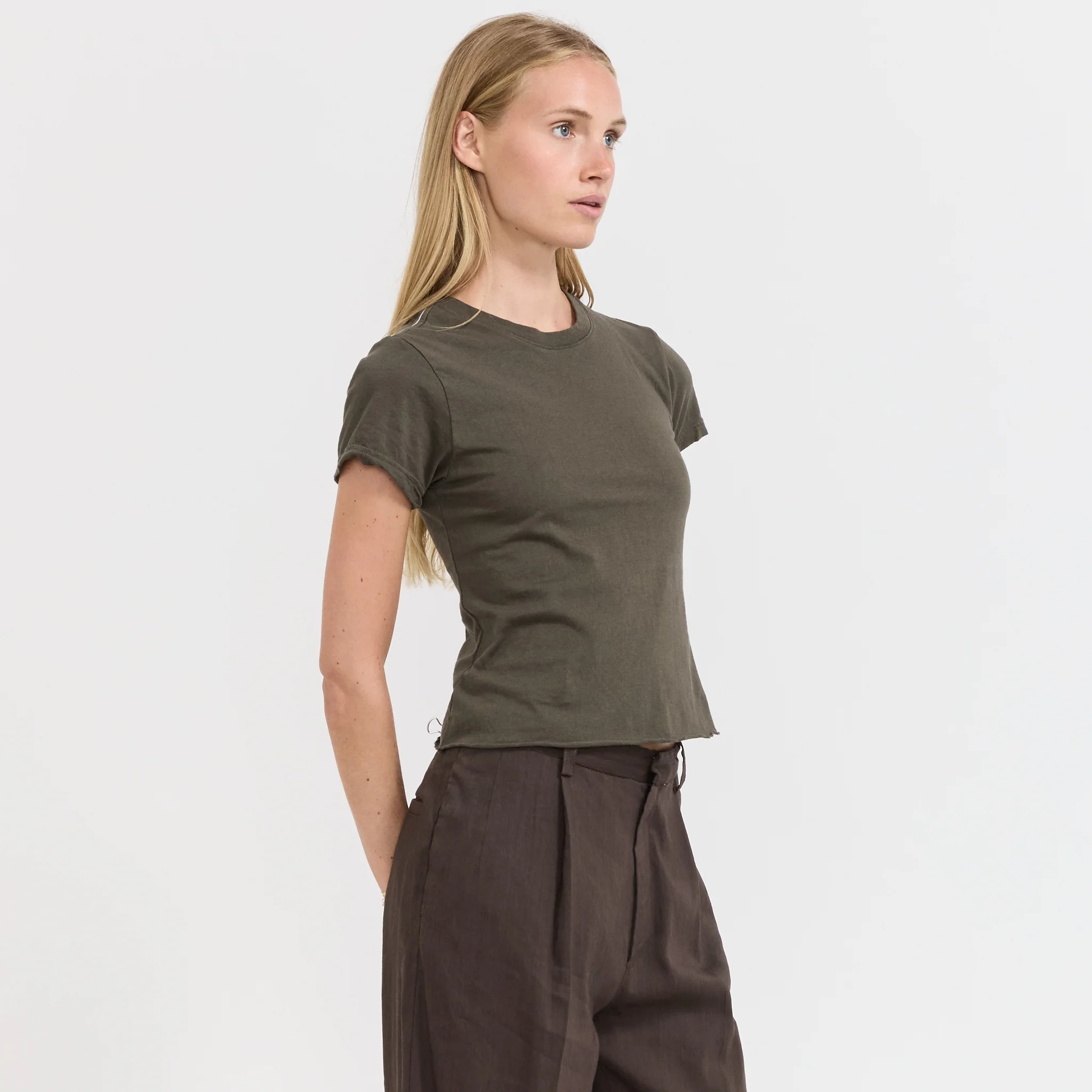 Raw Edge Baby T-Shirt Ash - Image 3