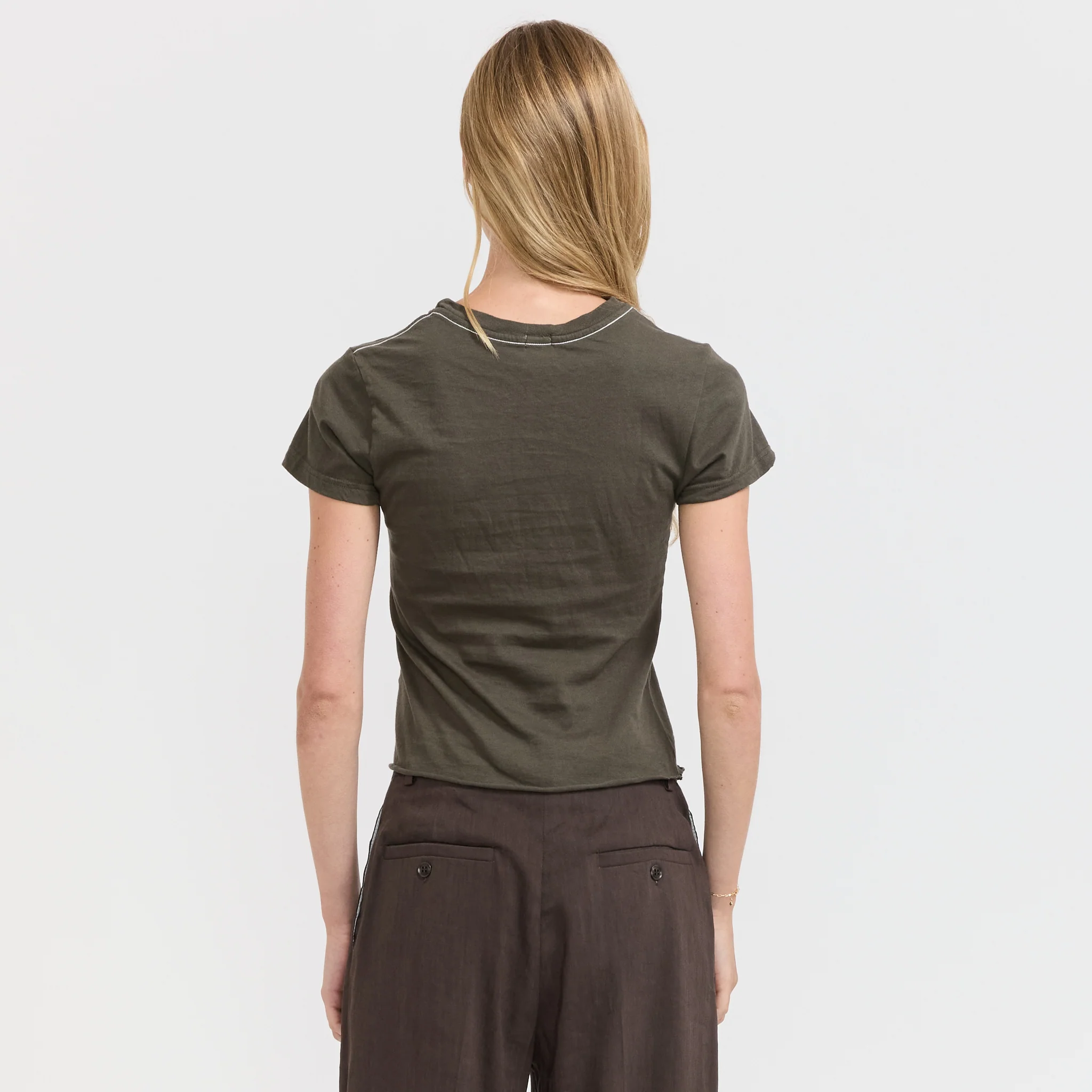 Raw Edge Baby T-Shirt Ash - Image 4