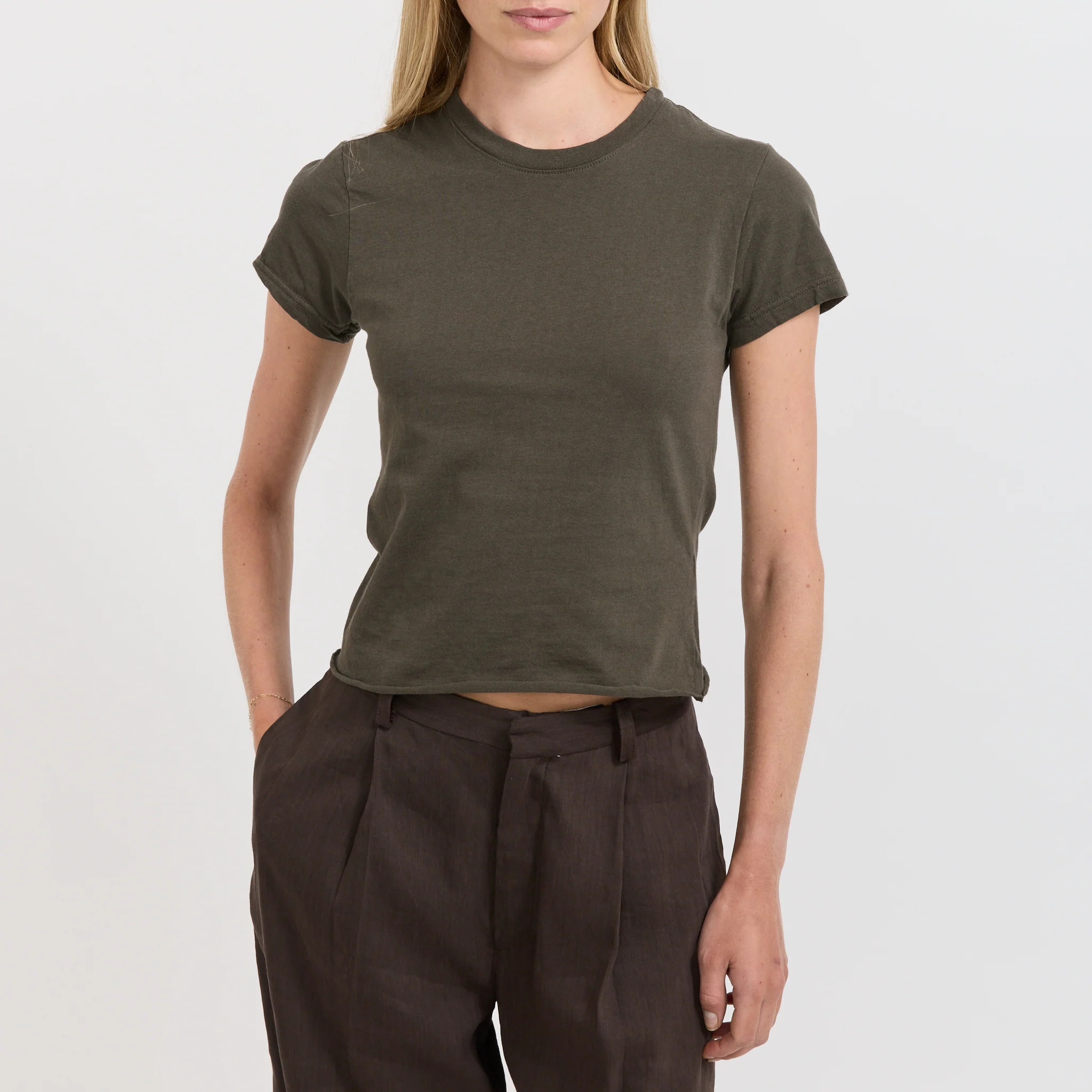Raw Edge Baby T-Shirt Ash - Image 5