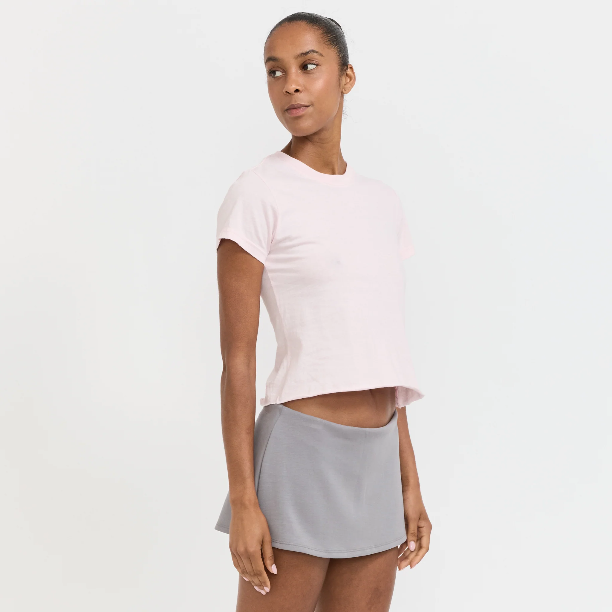 Raw Edge Baby T-Shirt Powder Pink - Image 3