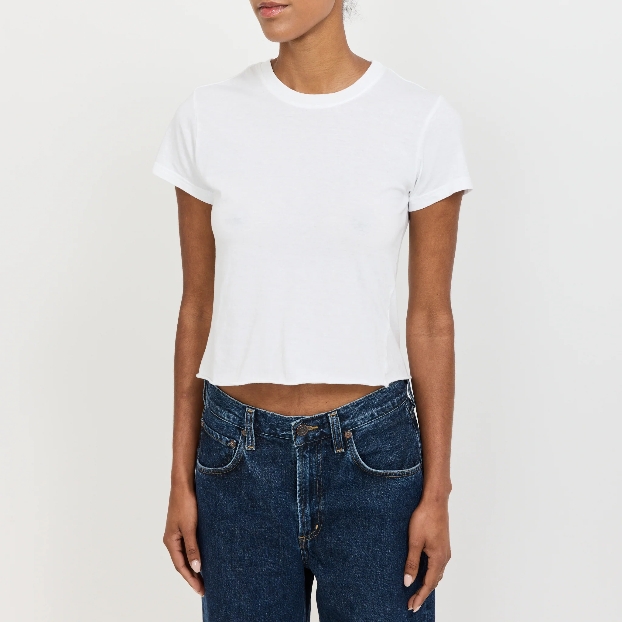 Raw Edge Baby T-Shirt White - Image 5