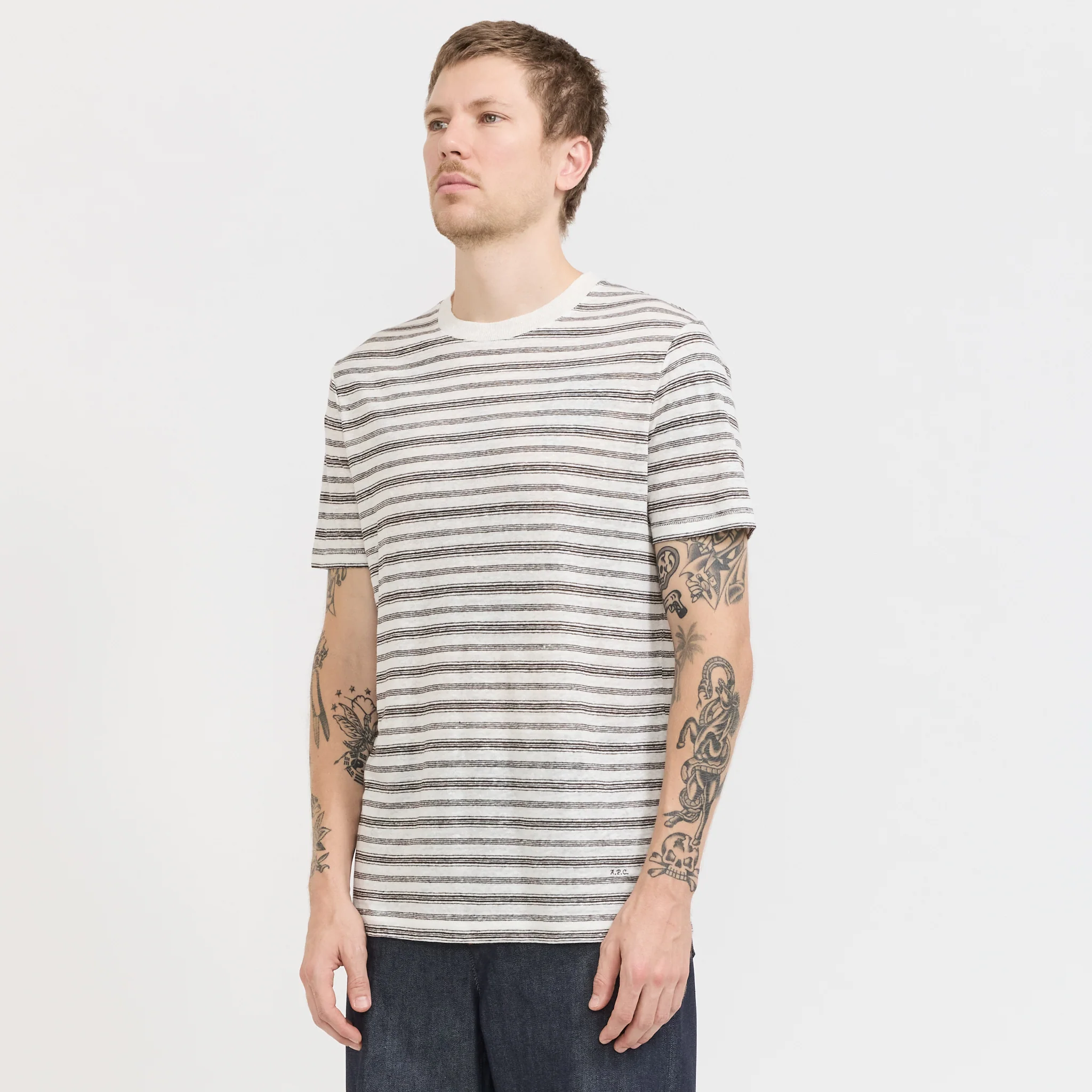 Raye T-Shirt Brown Stripe