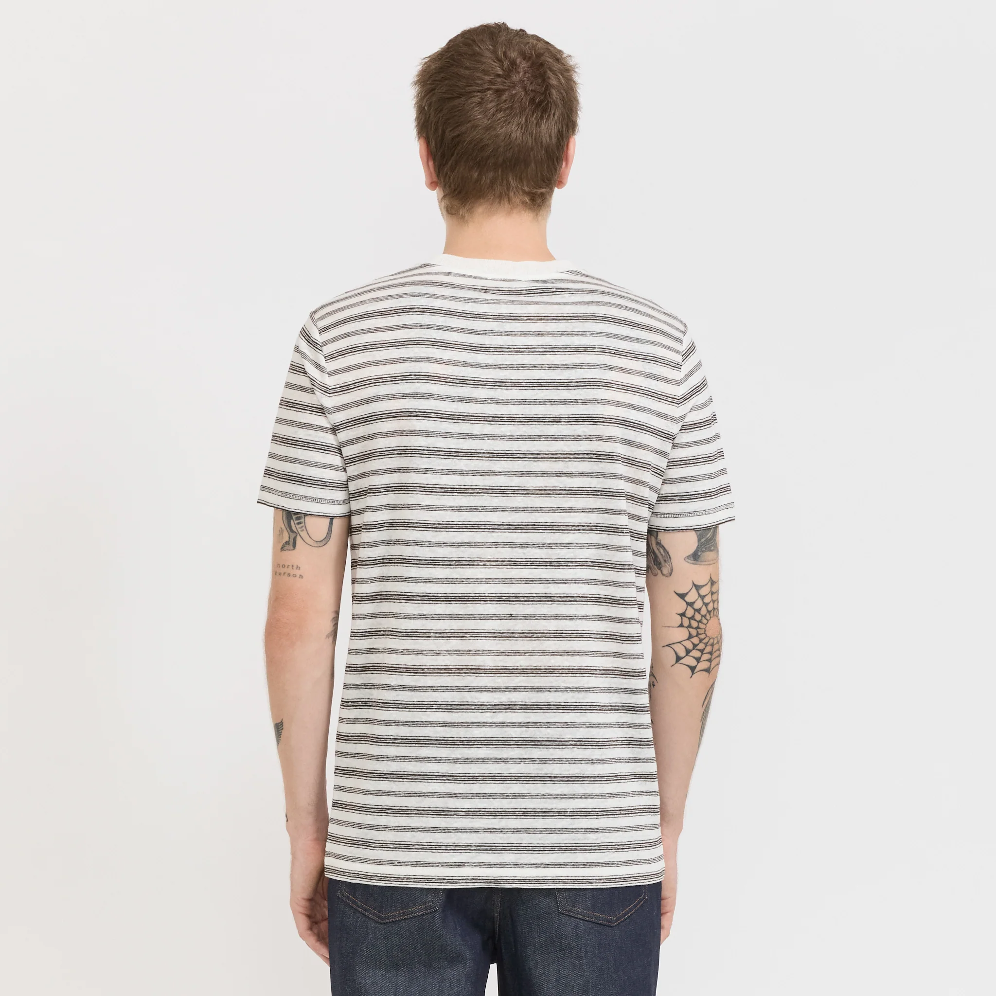 Raye T-Shirt Brown Stripe - Image 4