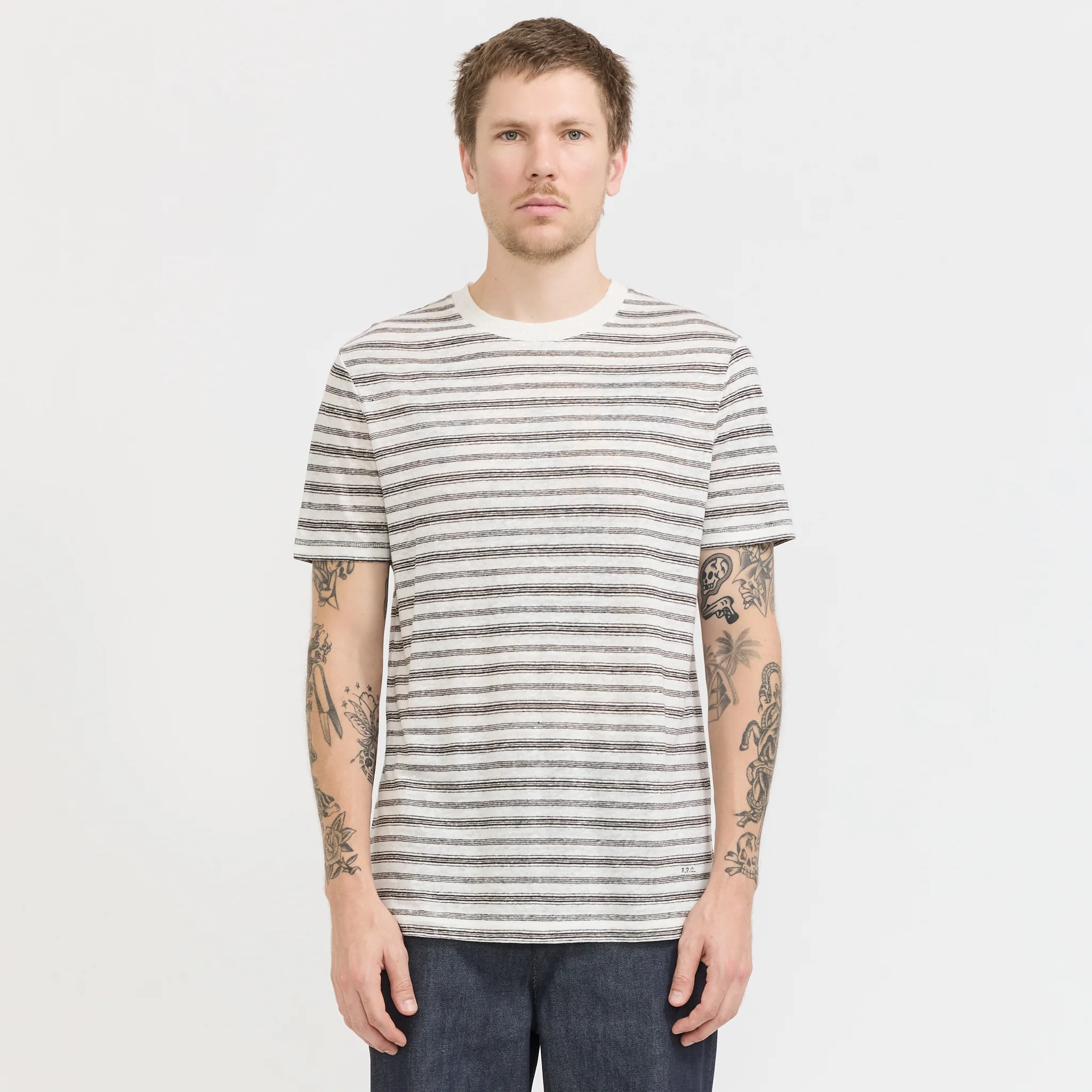 Raye T-Shirt Brown Stripe - Image 7