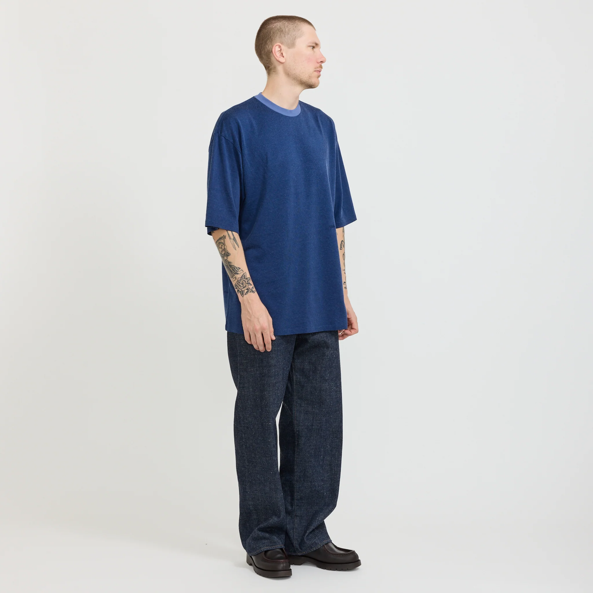 Rayon Cotton Tee Fade Blue - Image 2