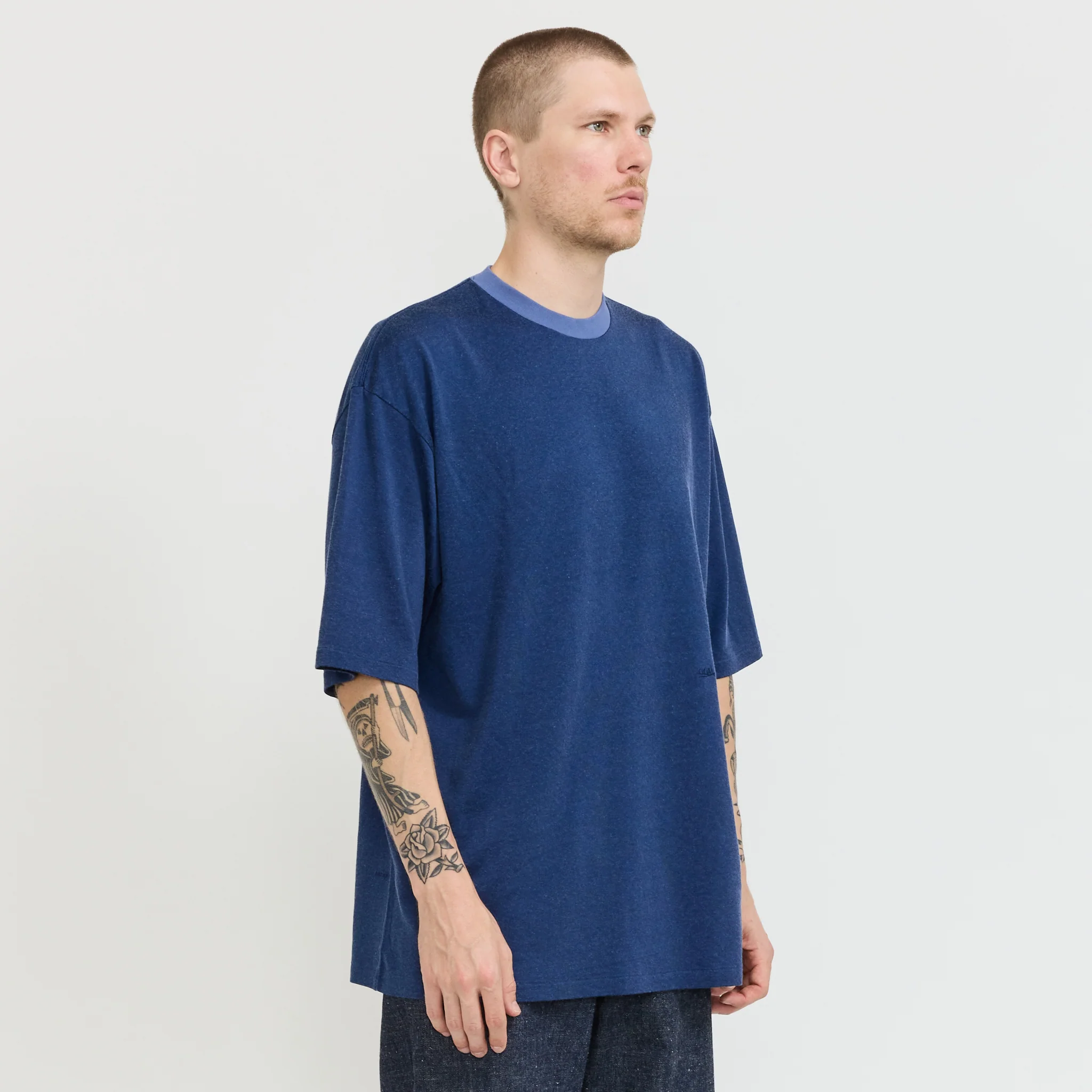Rayon Cotton Tee Fade Blue - Image 3