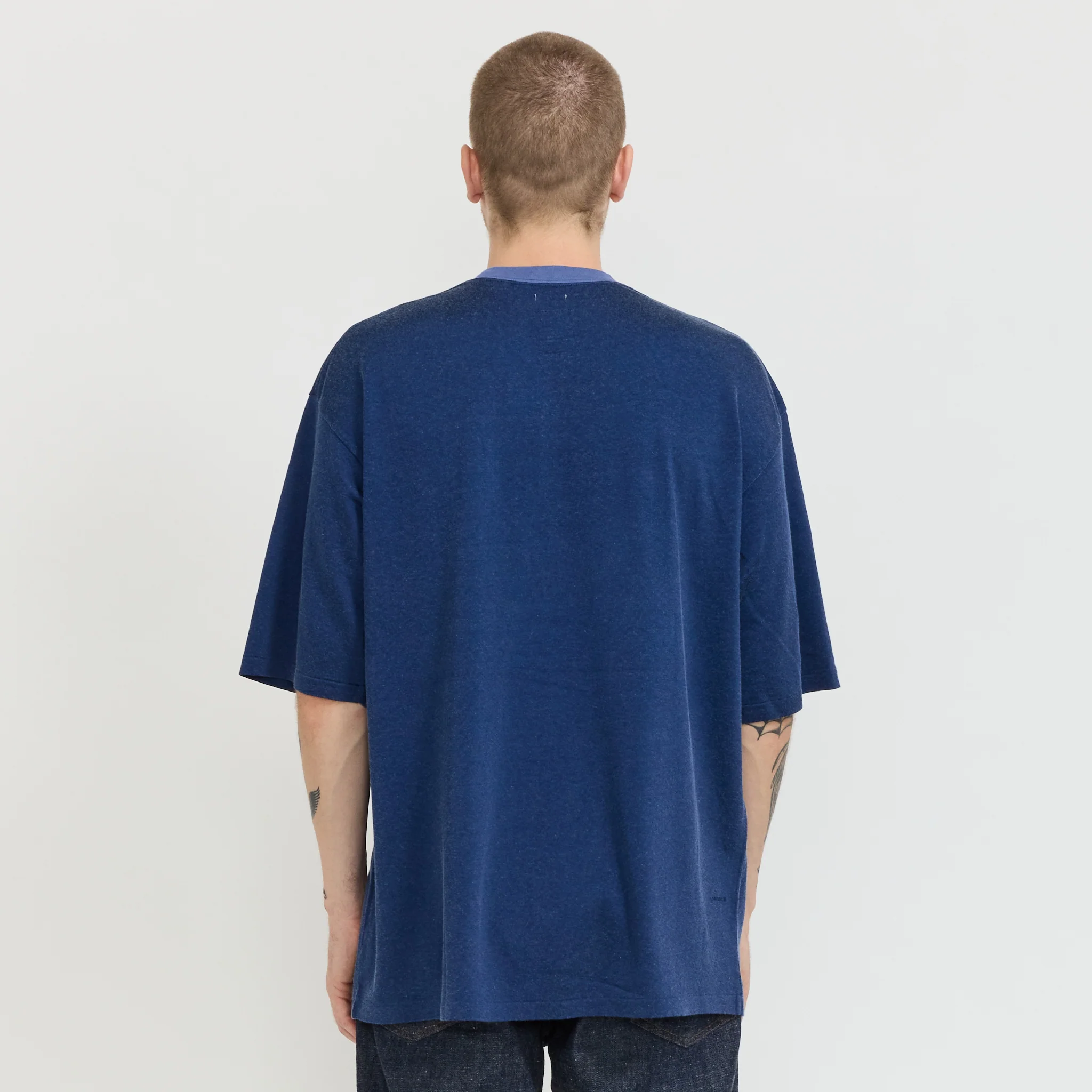 Rayon Cotton Tee Fade Blue - Image 4