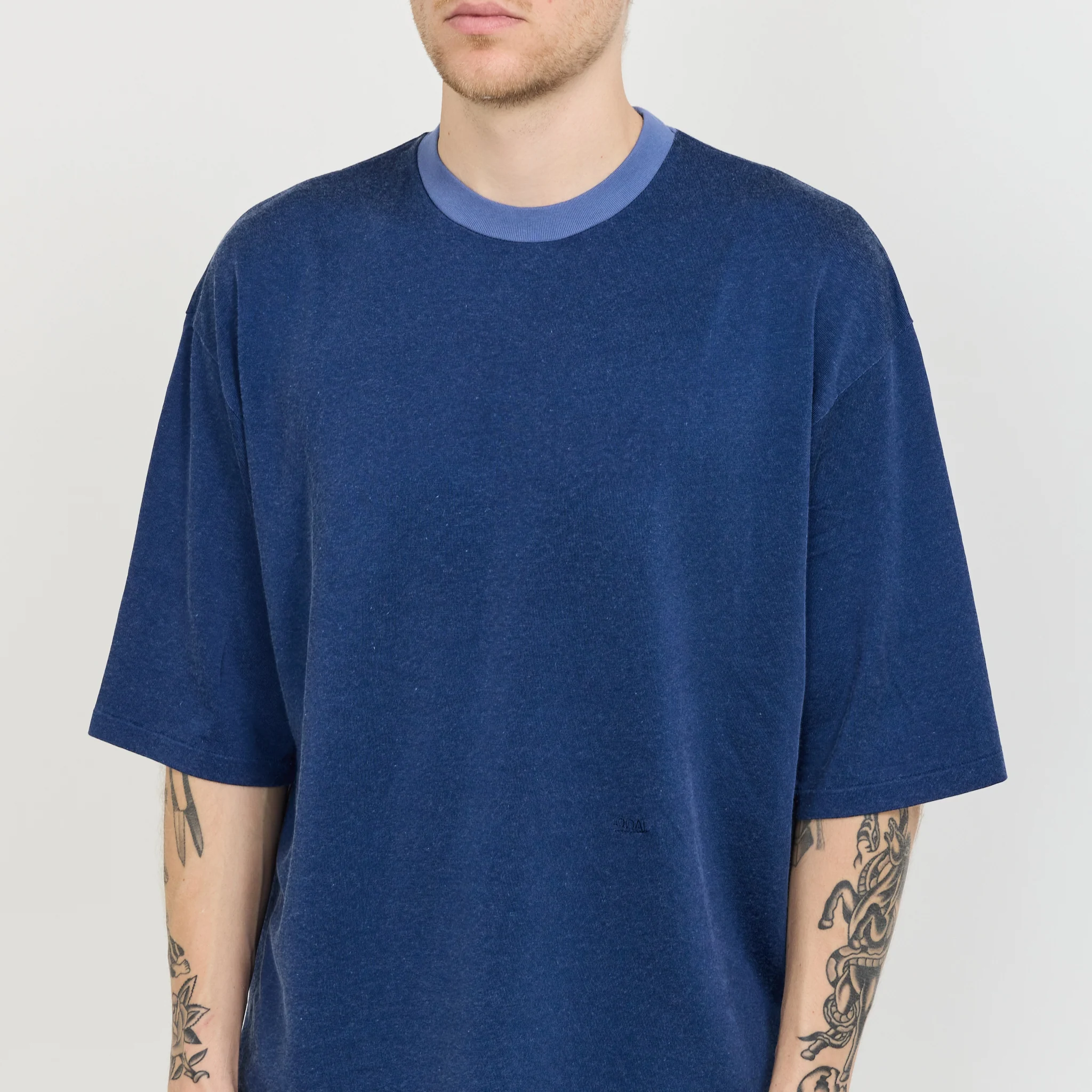 Rayon Cotton Tee Fade Blue - Image 5