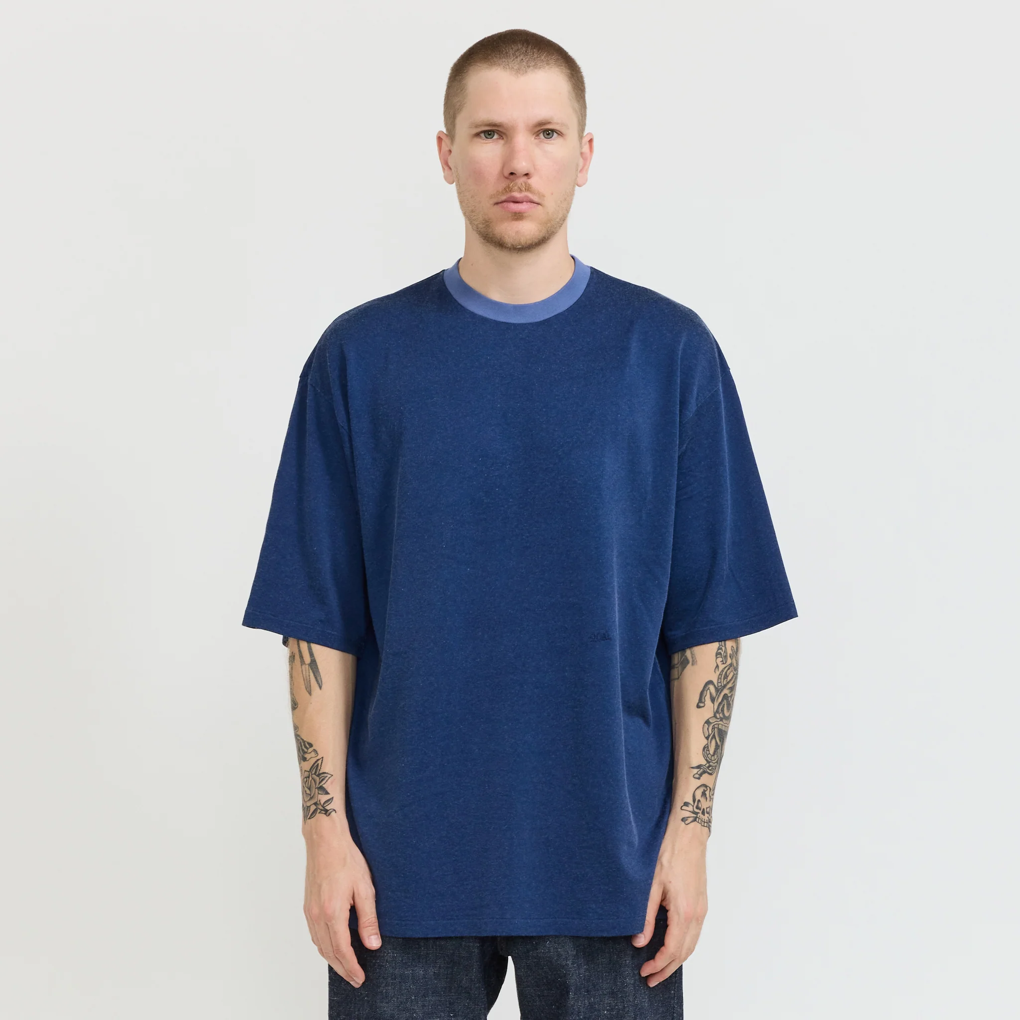 Rayon Cotton Tee Fade Blue - Image 7