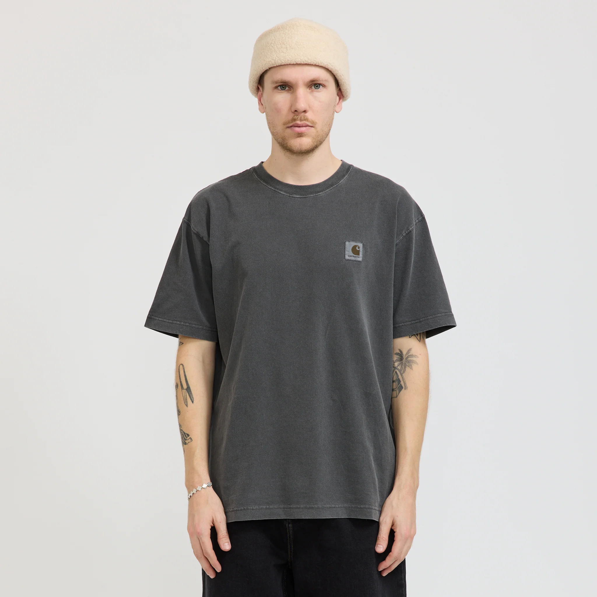 Recycled Wool Watch Cap Beige - Image 6