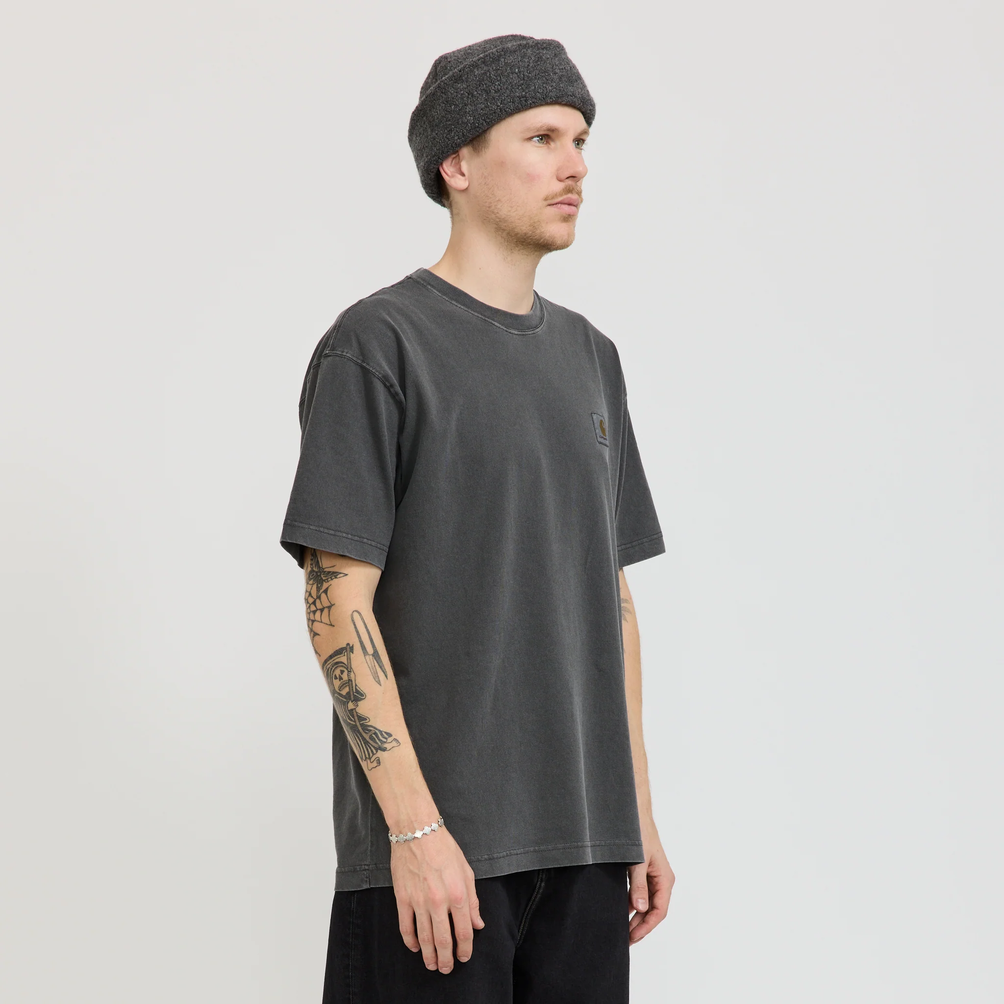 Recycled Wool Watch Cap Grey - Image 5