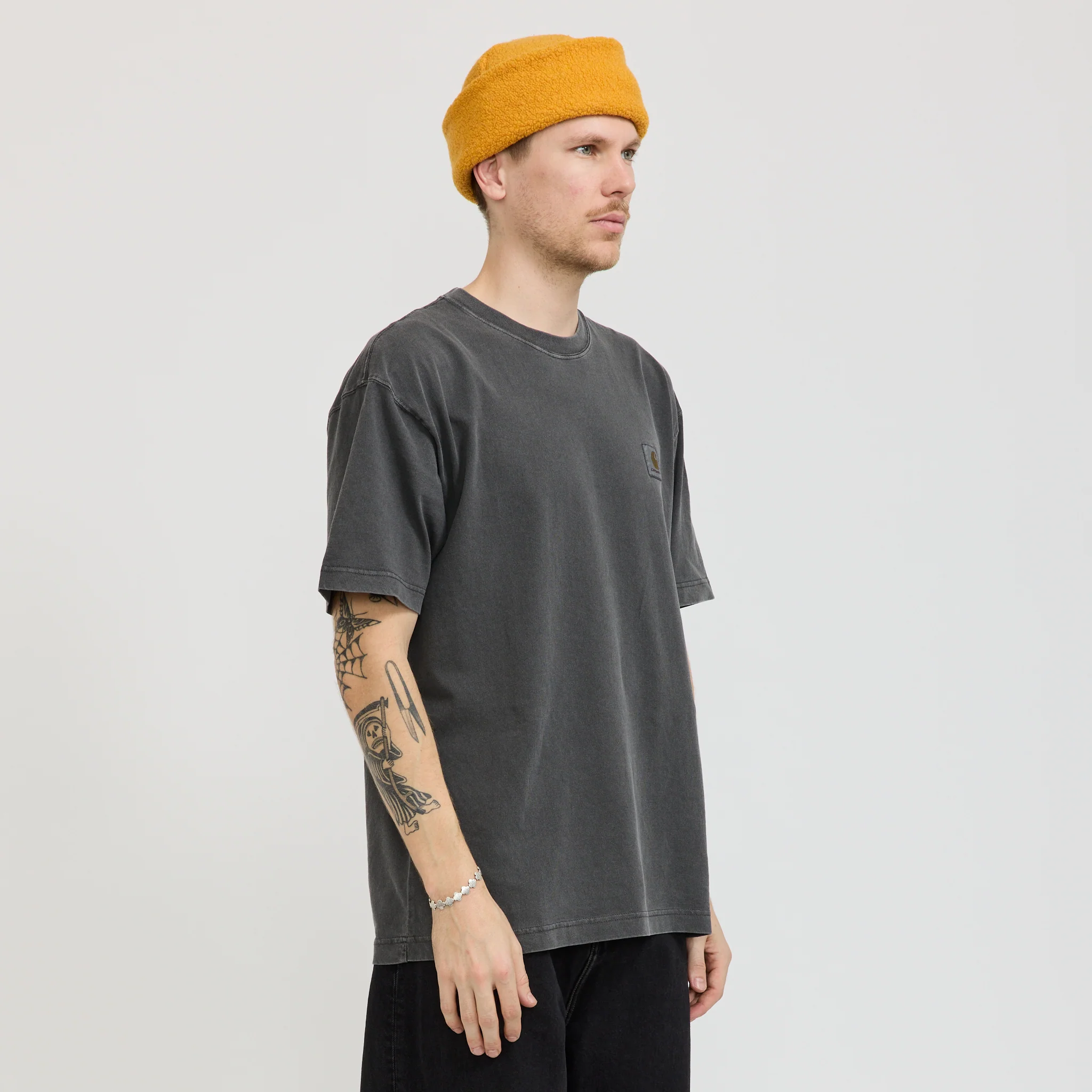 Recycled Wool Watch Cap Yellow - Image 5
