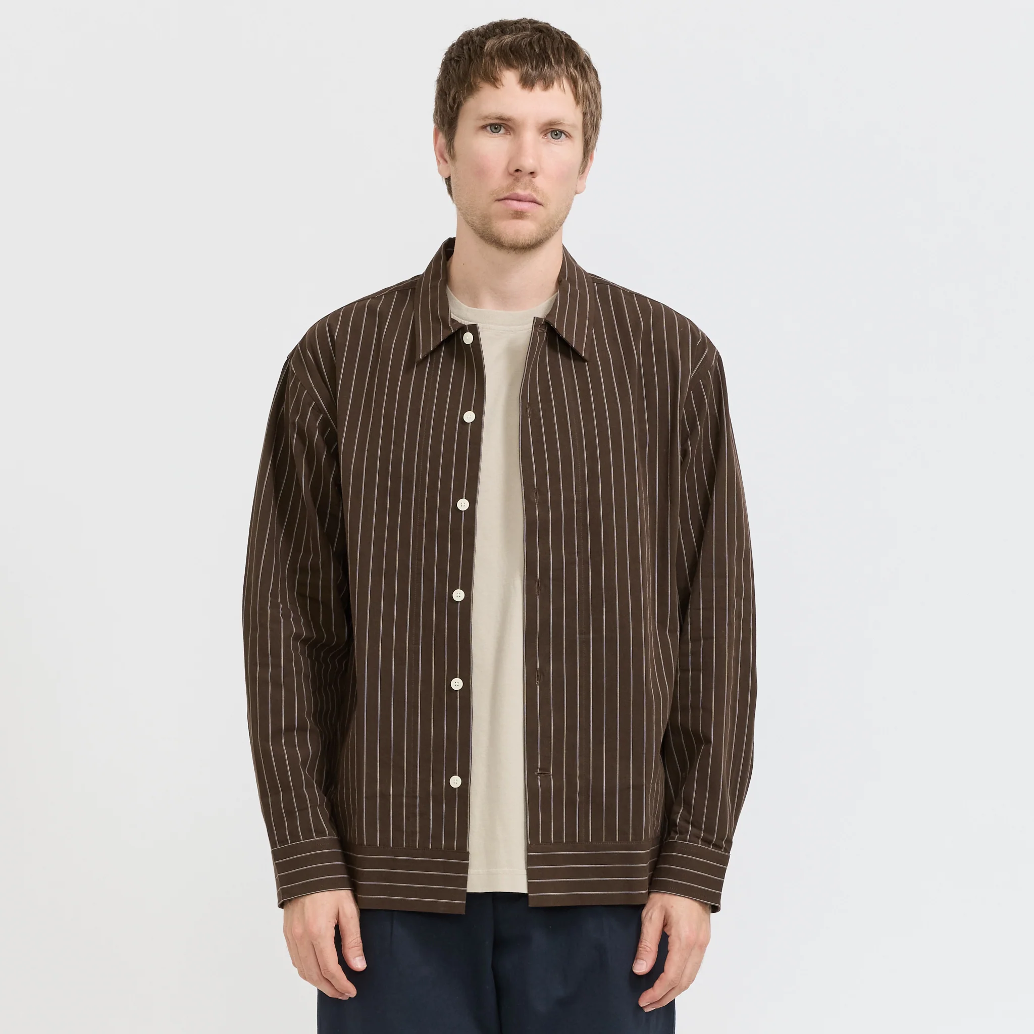 Reed Overshirt Brown Stripe